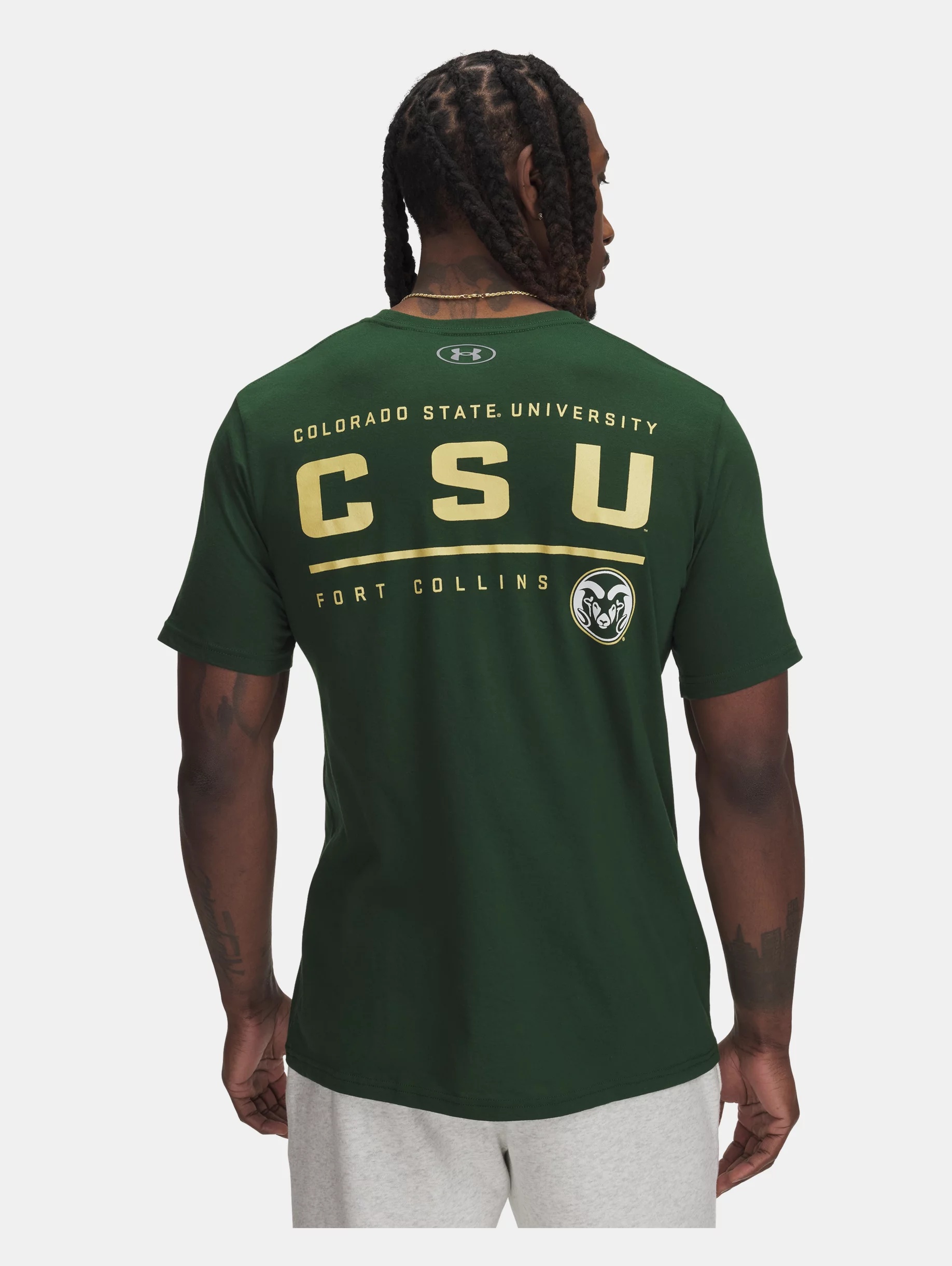 Men's UA Performance Cotton Collegiate Short Sleeve - 4