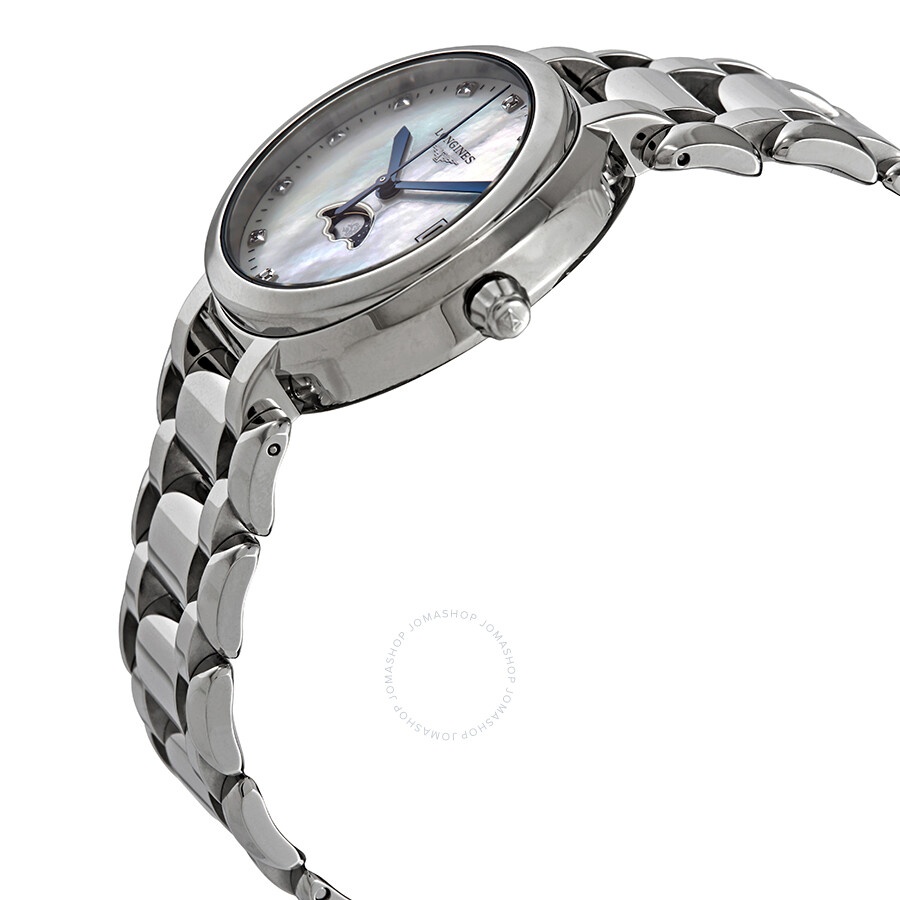 Longines PrimaLuna Moonphase Mother of Pearl Diamond Dial Ladies Watch L8.116.4.87.6 - 2