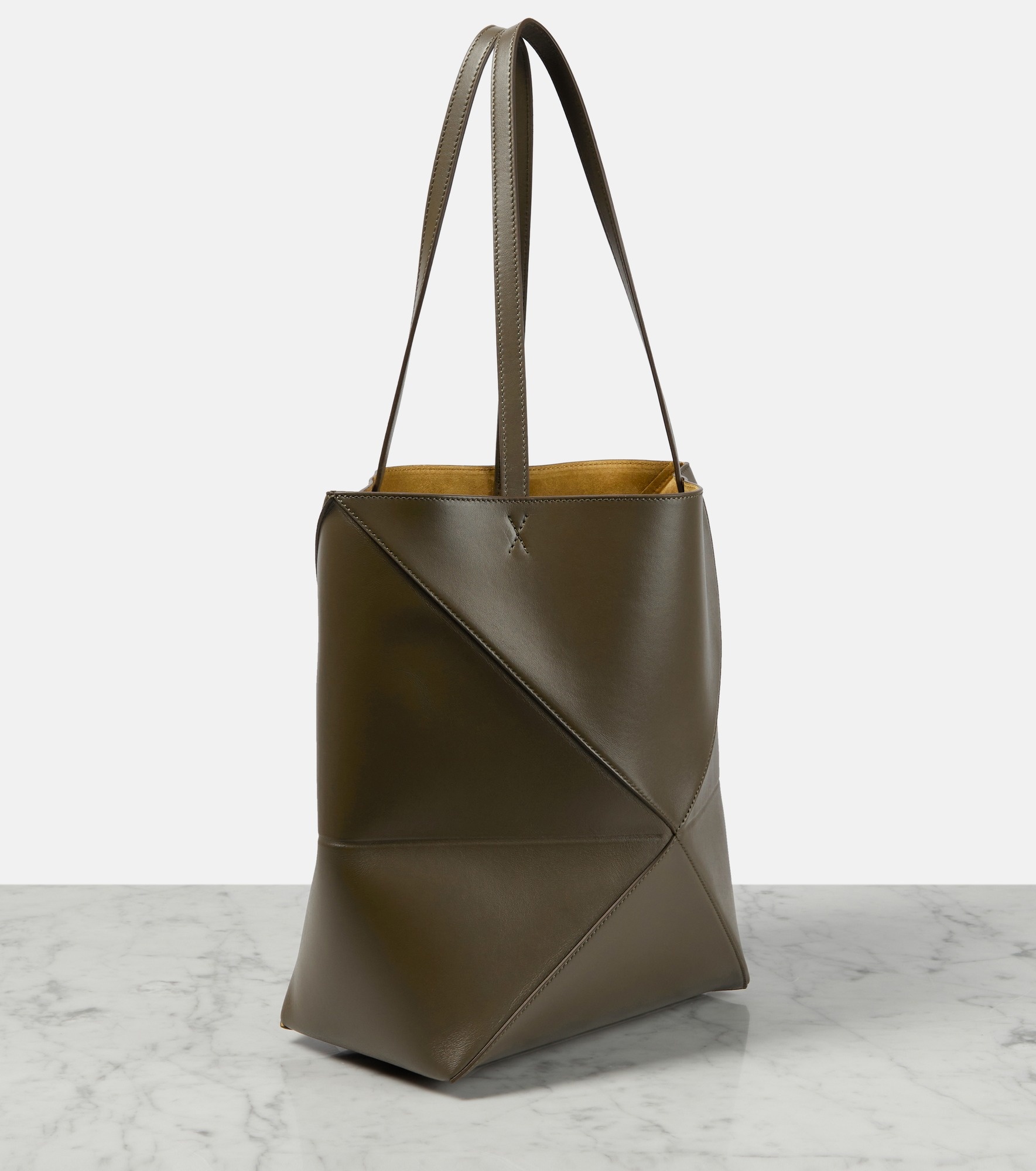 Puzzle Fold Medium leather tote bag - 4