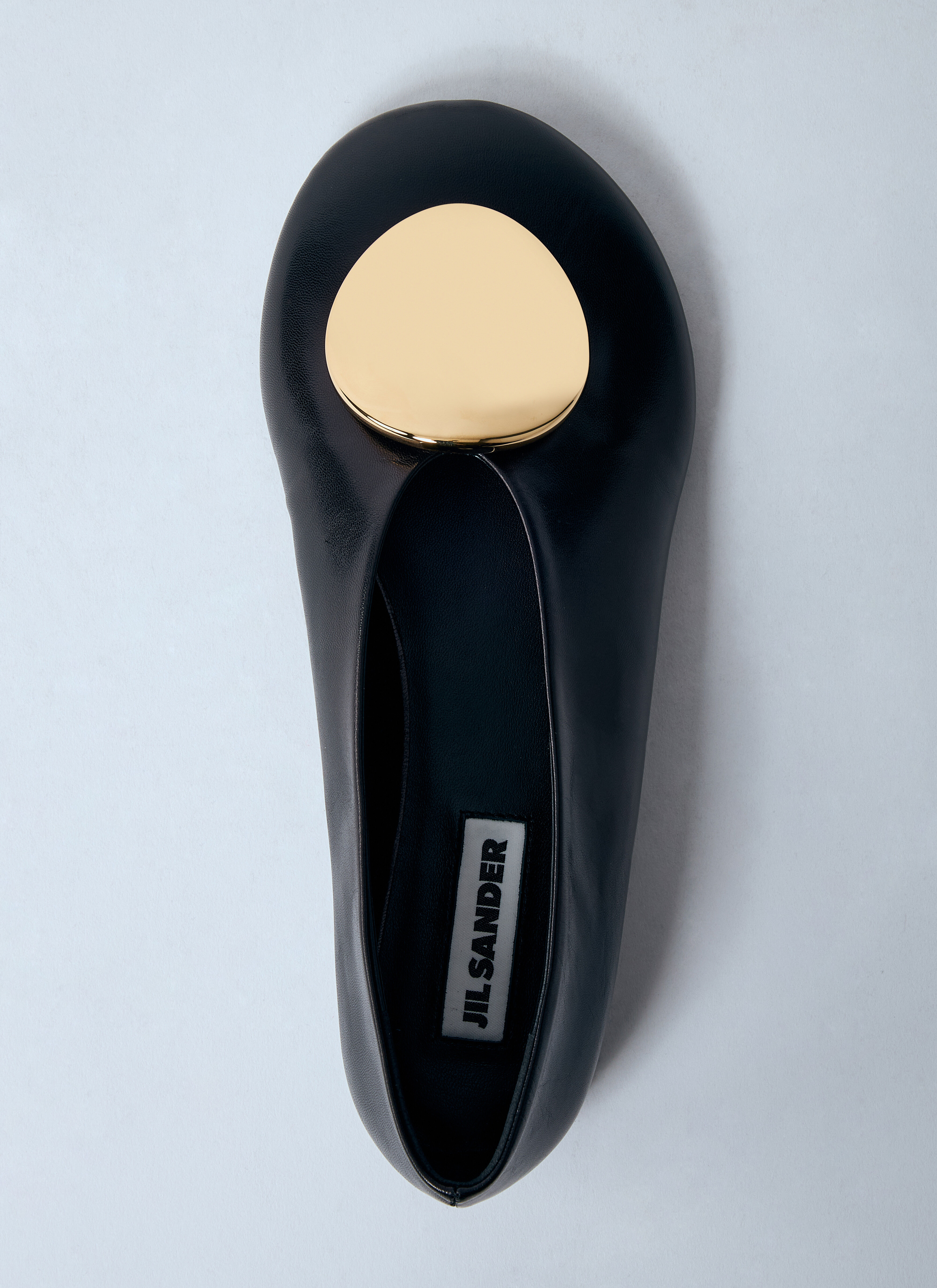 Leather Ballerina Pumps - 5