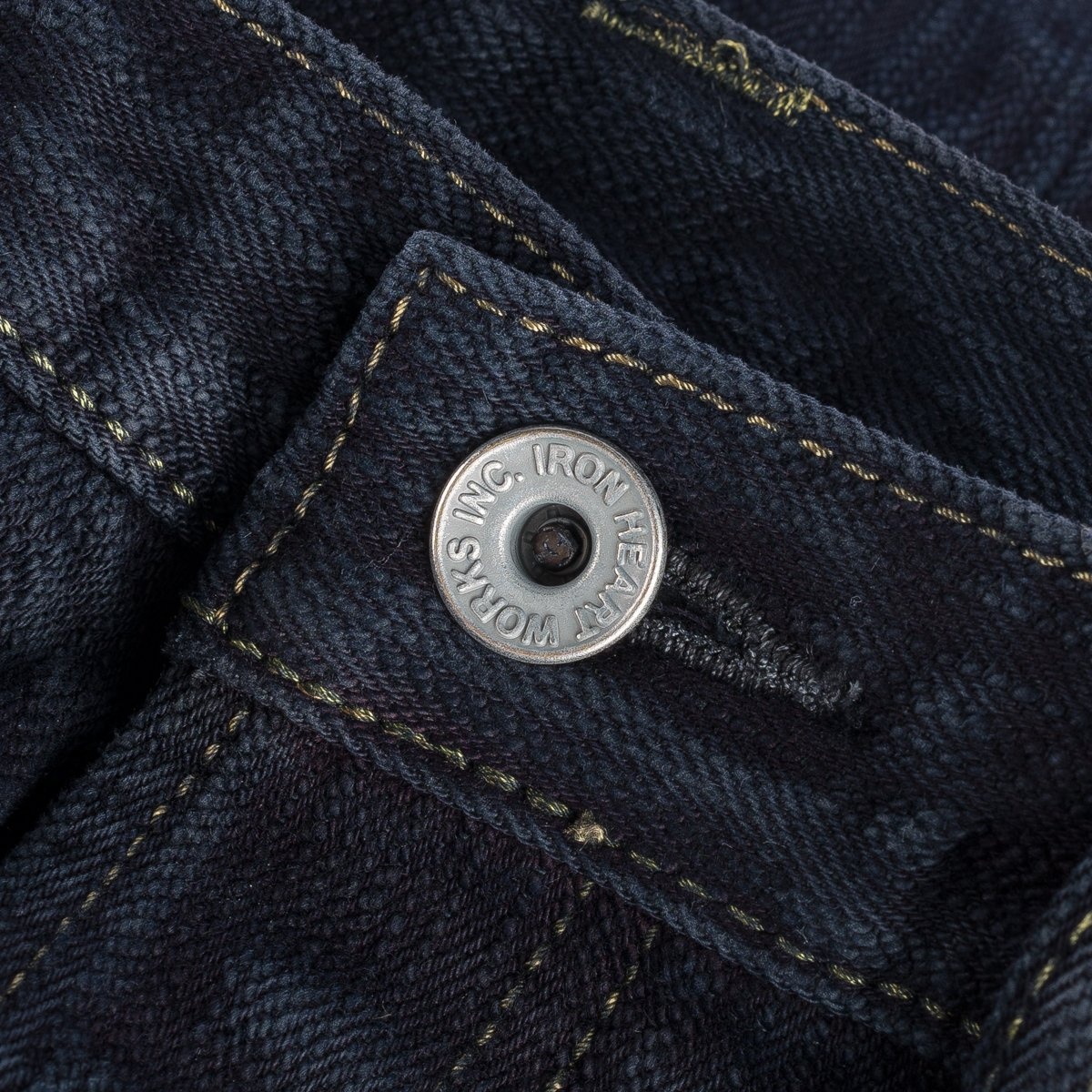 IH-634S-SLBod 16oz Slubby Selvedge Denim Straight Cut Jeans - Indigo Overdyed Black - 10