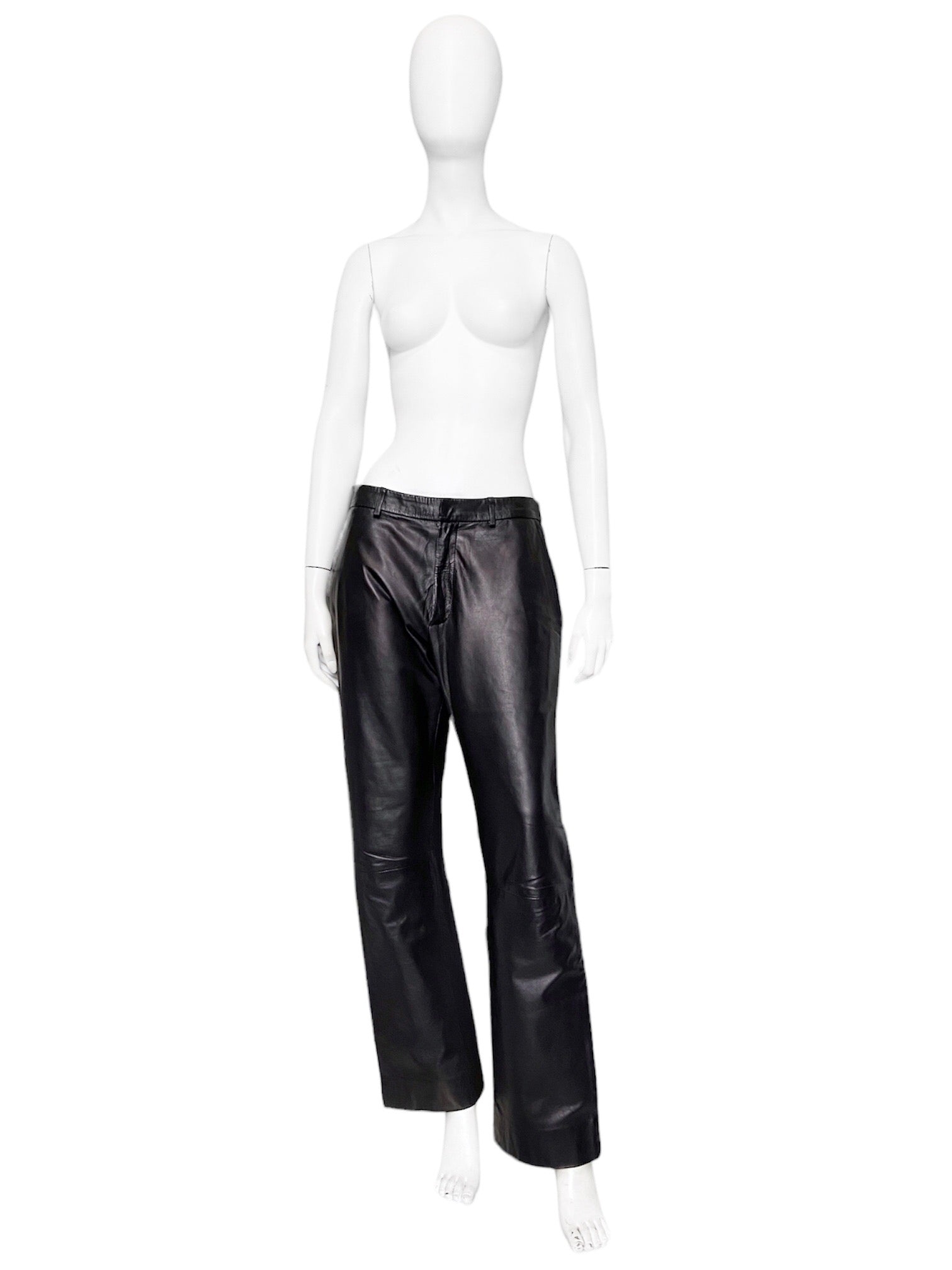 Gucci Tom Ford Men’s Lambskin Leather Trousers Pants 46 - 3
