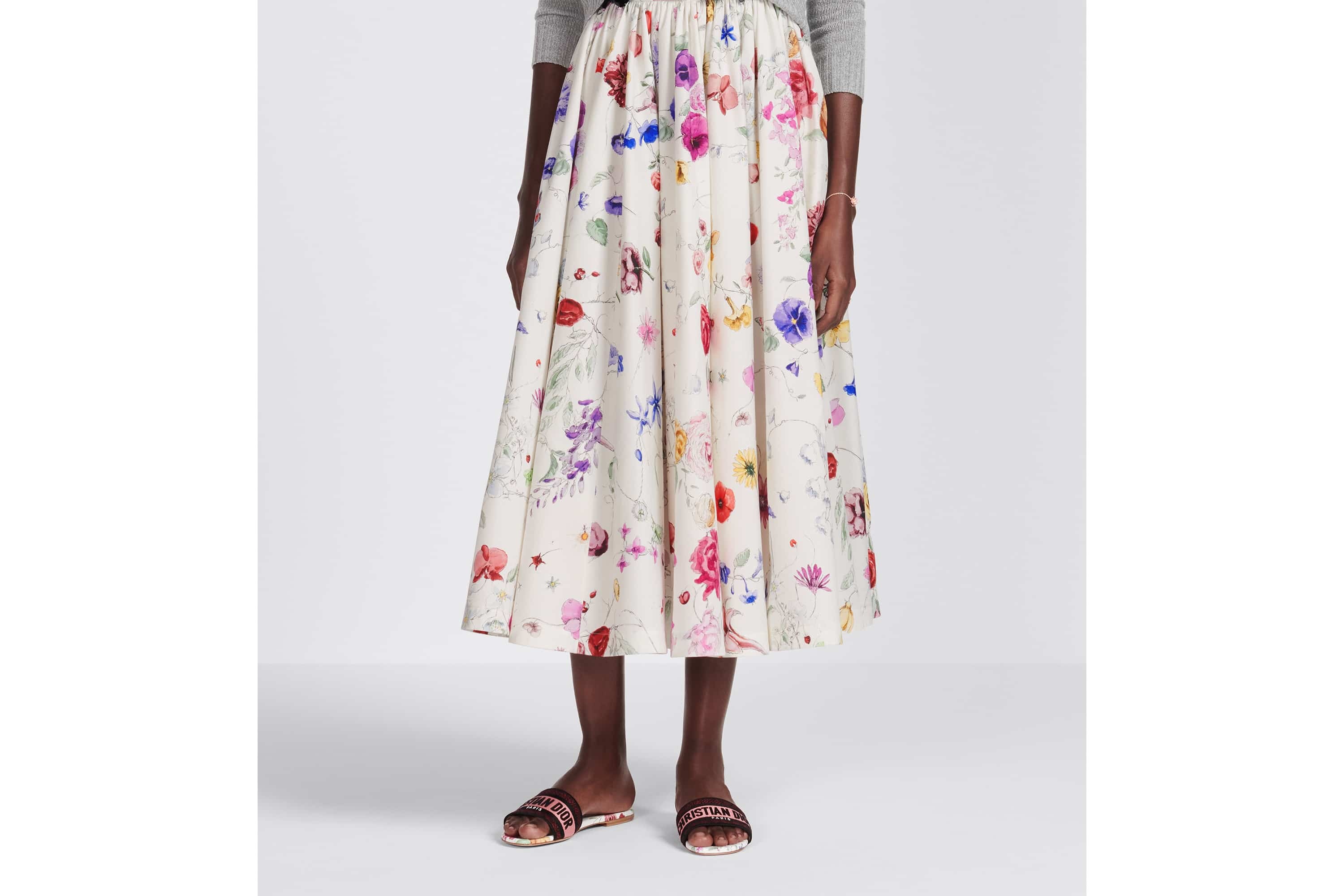 Flared Mid-Length Skirt - 8