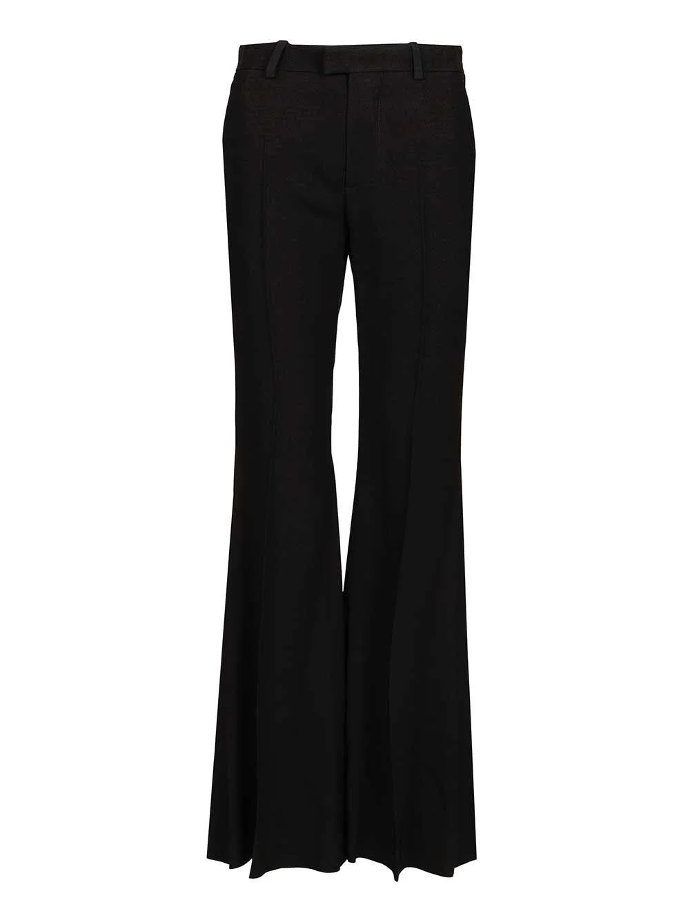 Balenciaga Women Flared Trousers In Black Flowing Viscose - 1