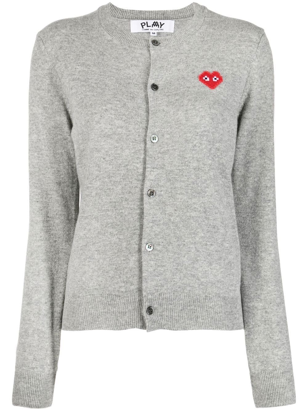 logo-patch cardigan - 1