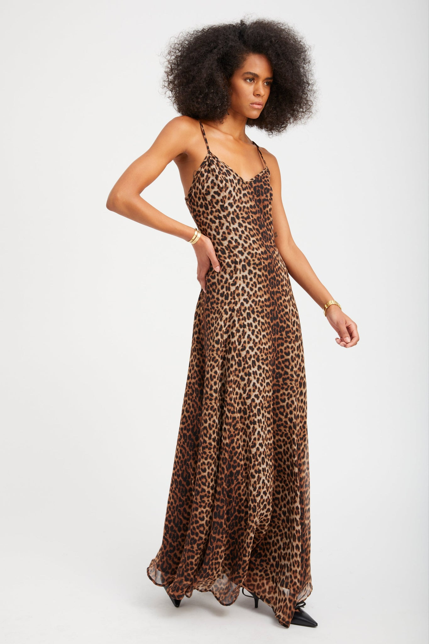 JAGUAR SILK BIAS MAXI DRESS - 7