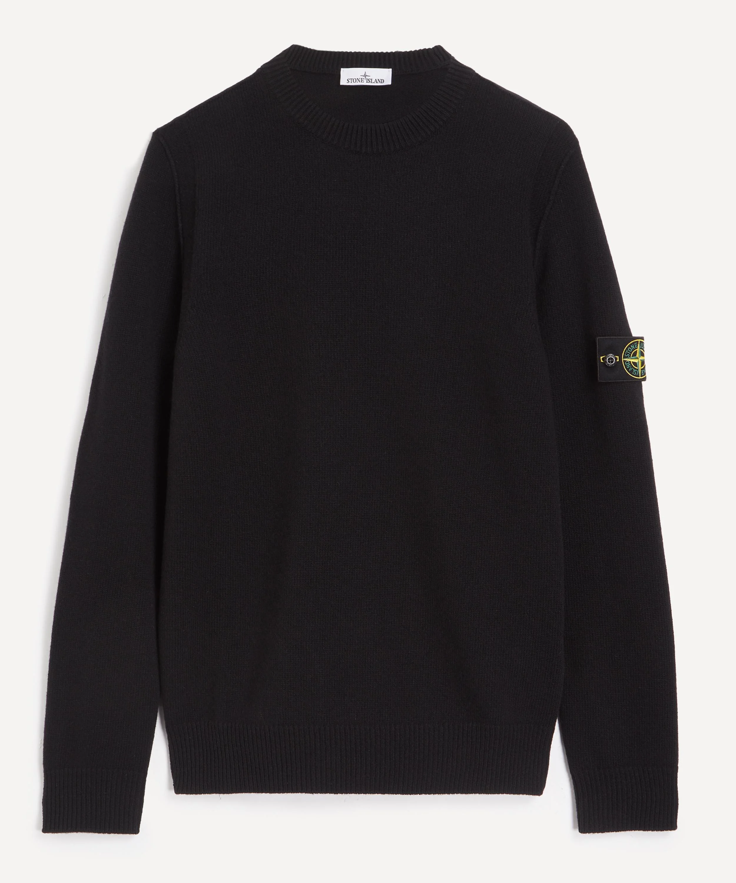 Lambswool Crew-Neck Jumper in Black - 1