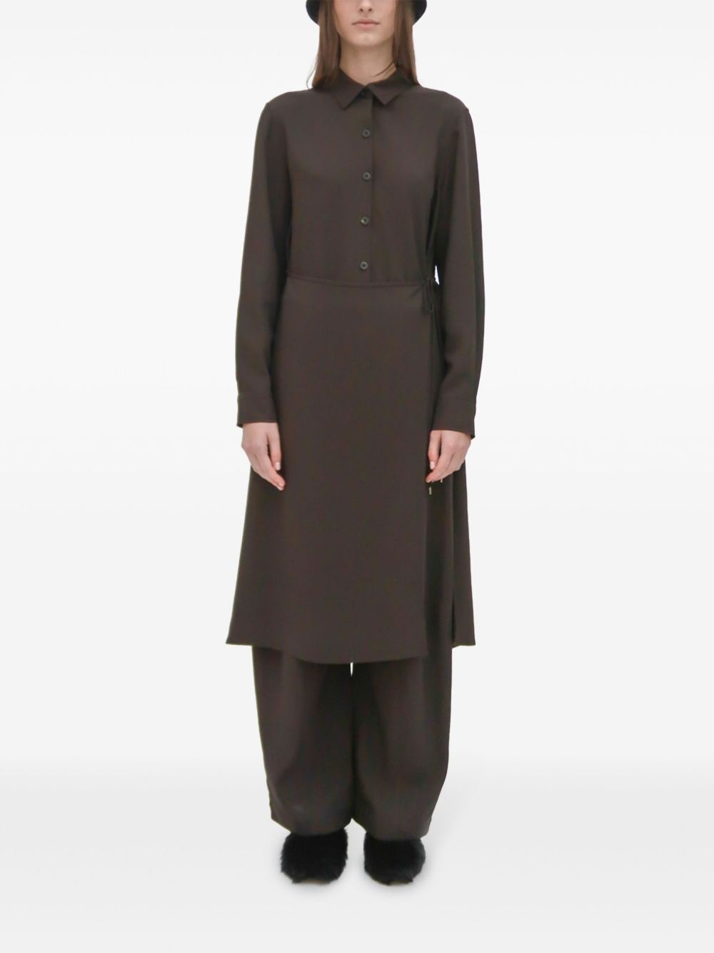 asymmetric apron shirt - 3