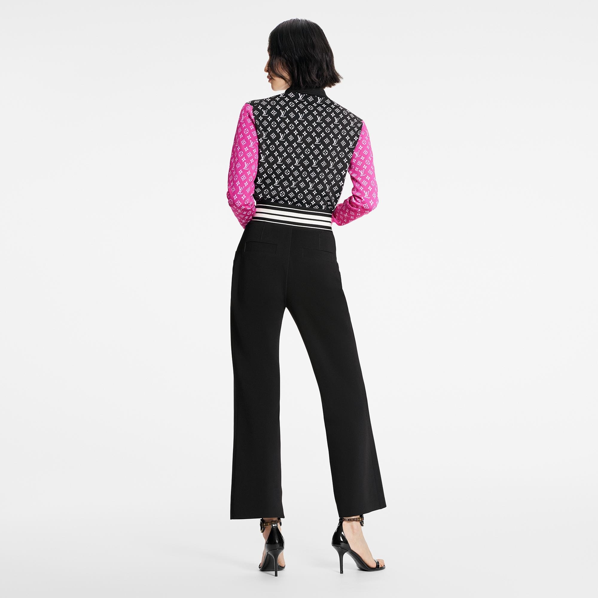 Fuchsia Accent Polo Knit Top - 4