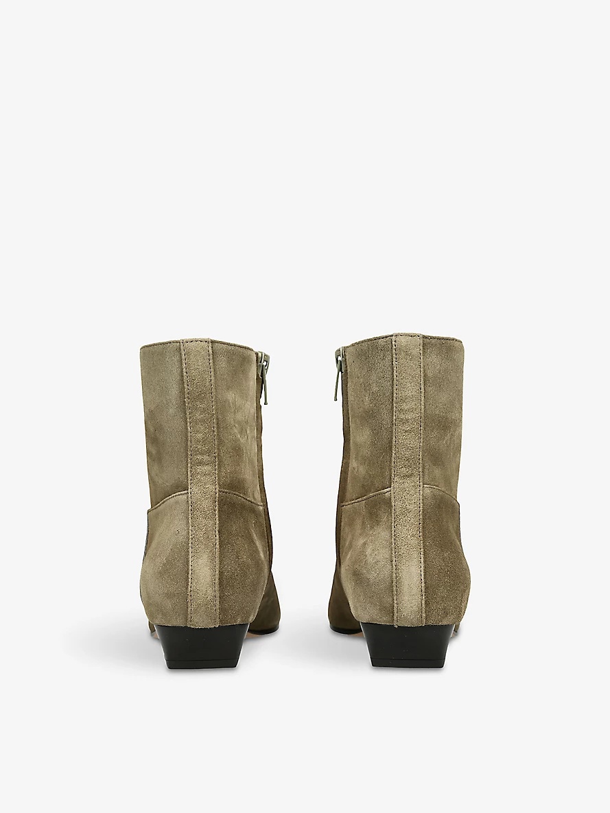 Marfa square-toe suede ankle boots - 4