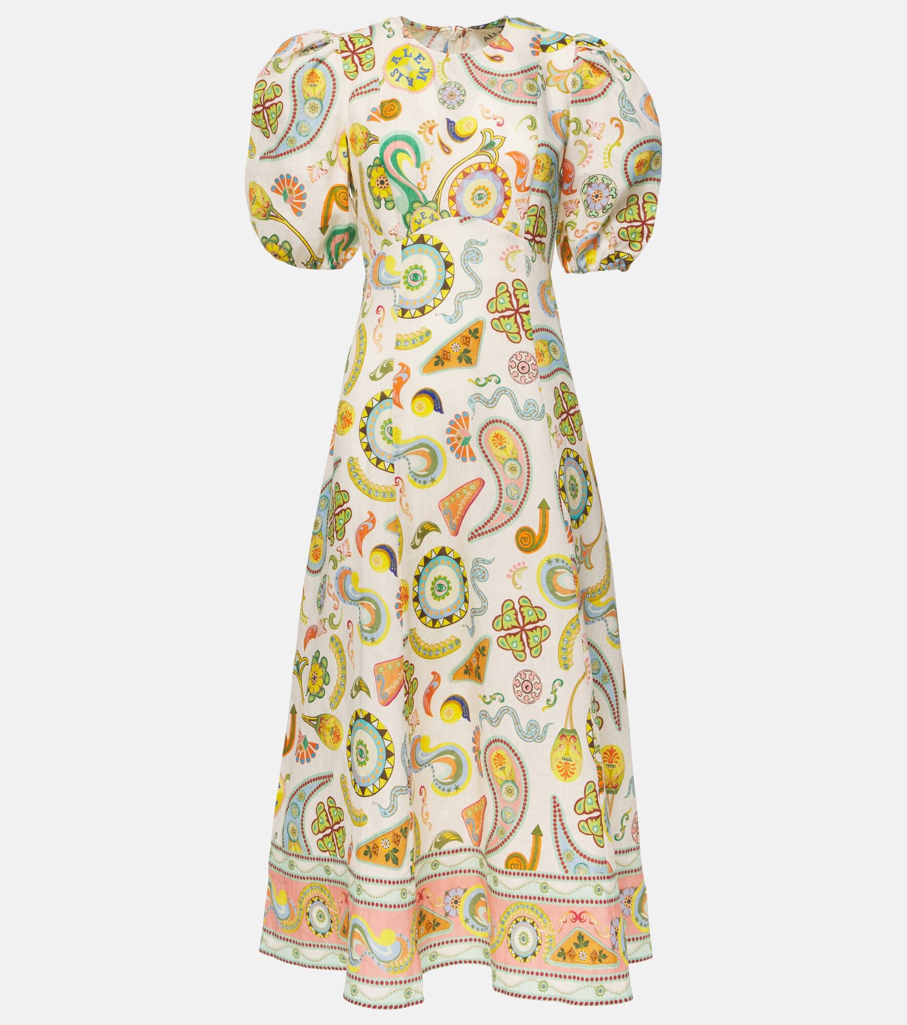 Arcade paisley linen midi dress - 1