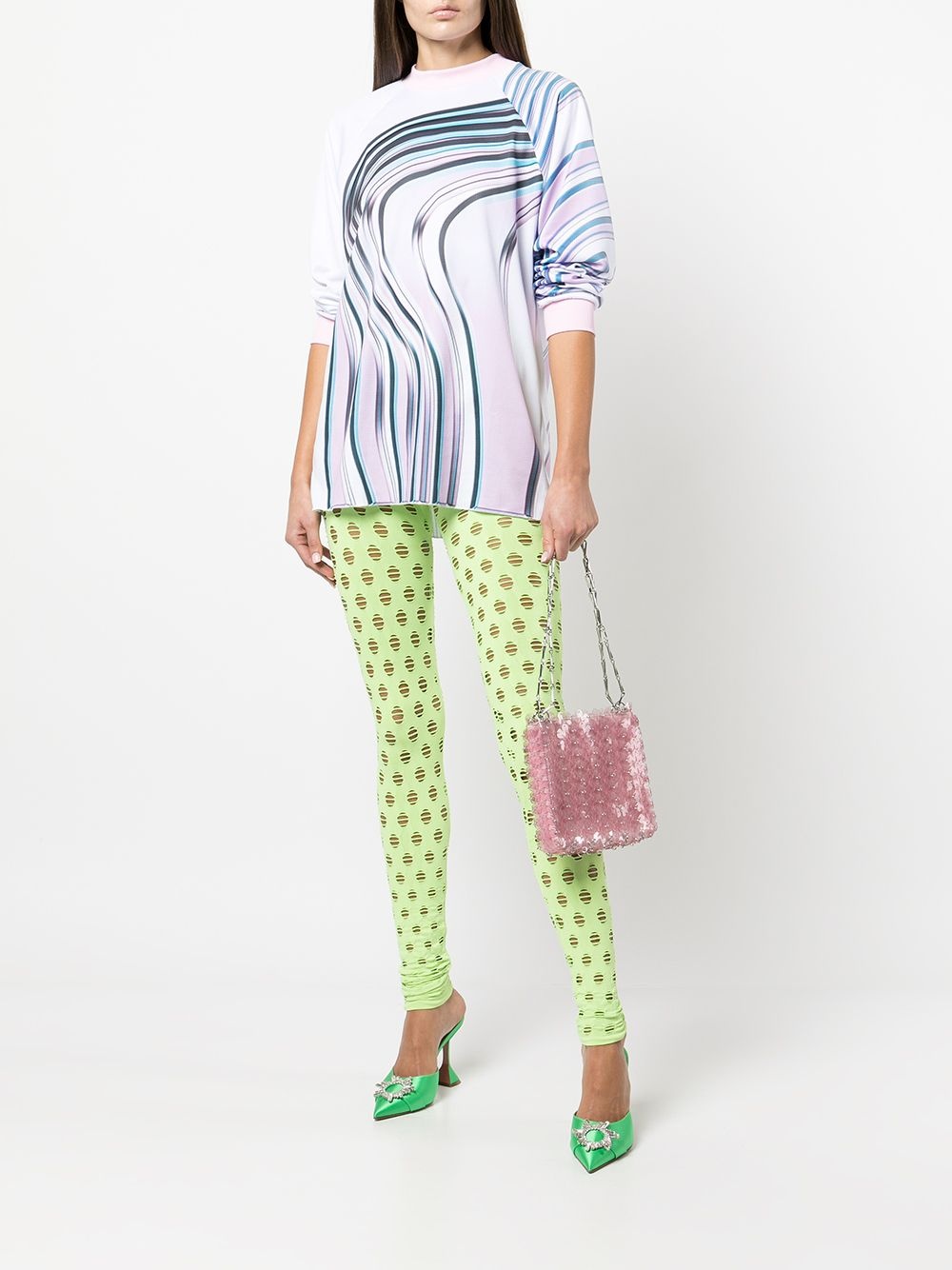 wave-print top - 2