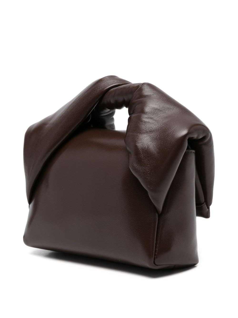 knotted leather tote bag - 3