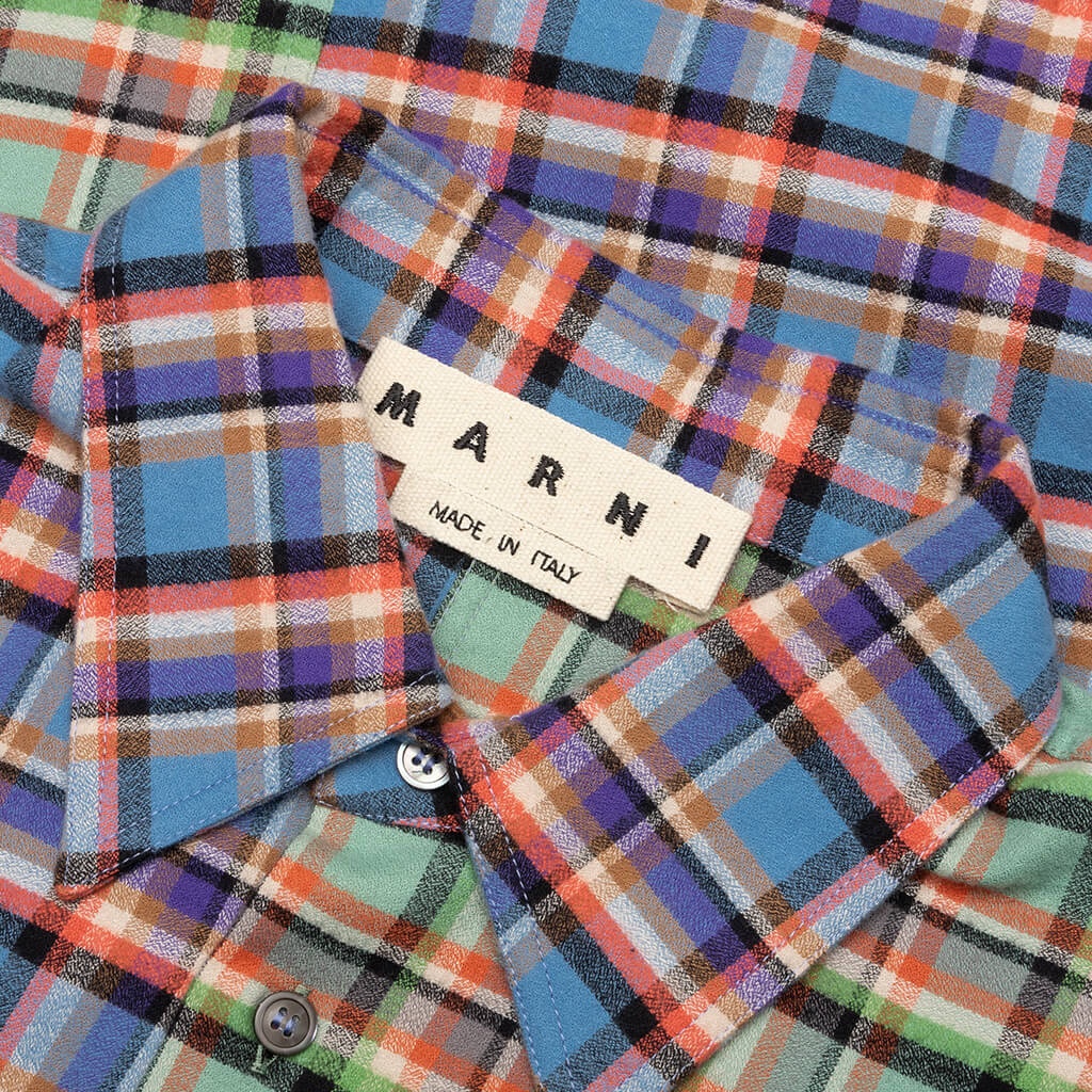 MARNI L/S PATCHWORK SHIRT - OPAL - 3