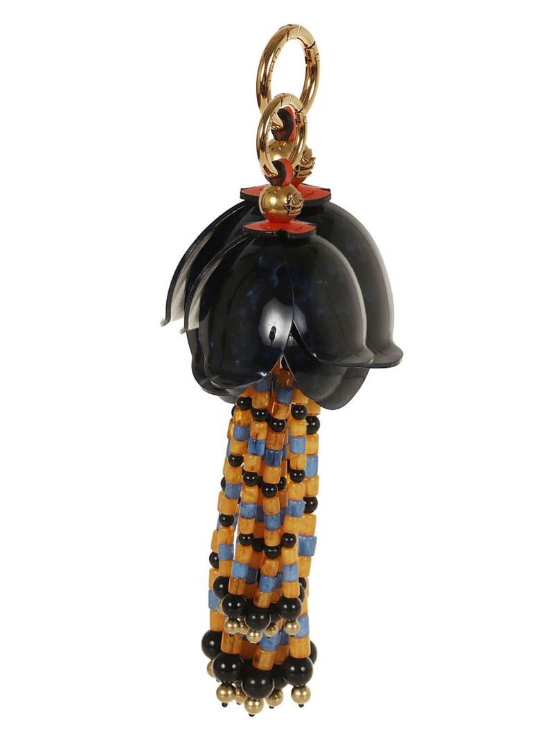 beaded floral-pendant keyring 2