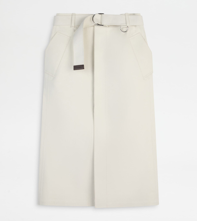 SKIRT IN COTTON - WHITE 1