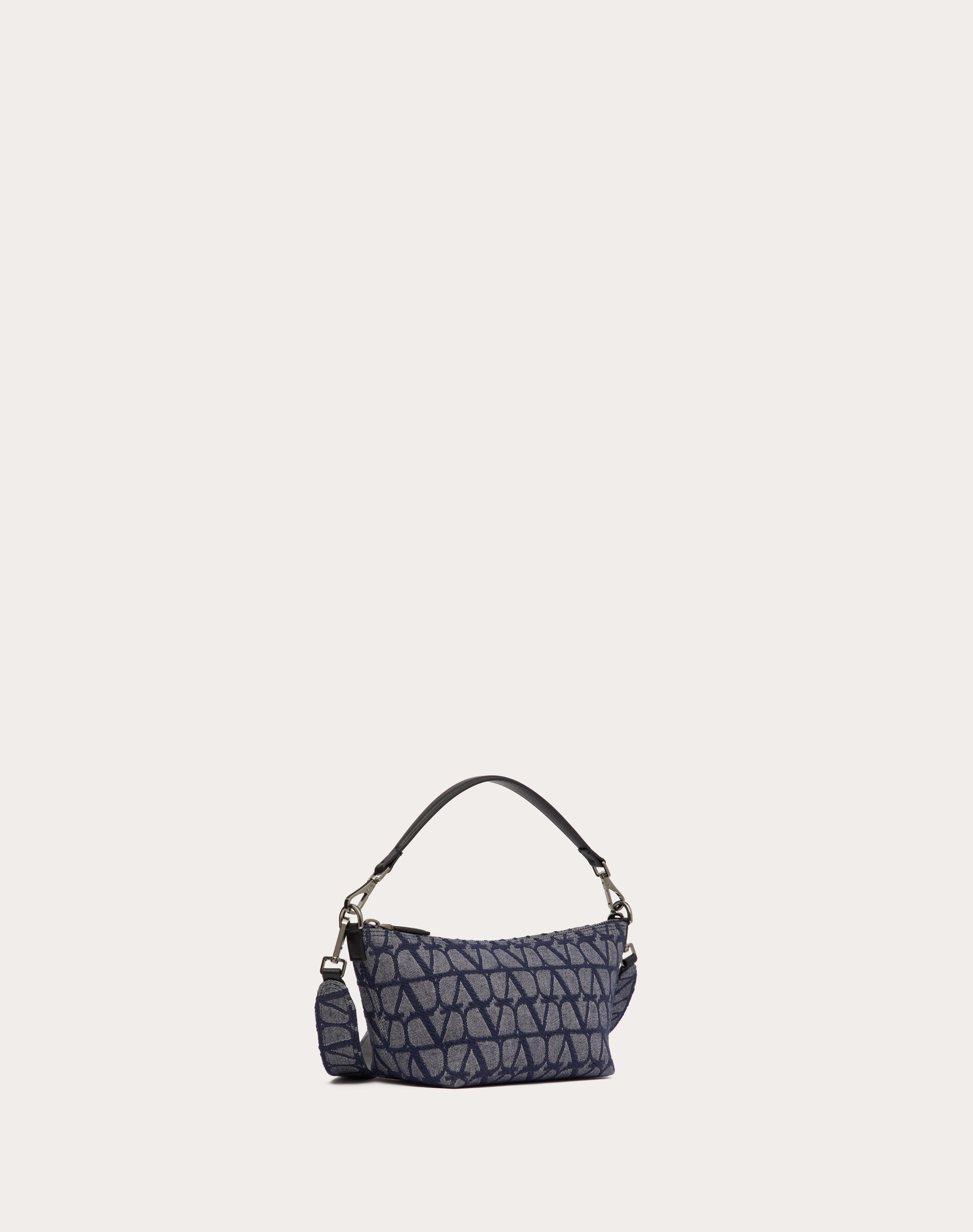 DENIM-EFFECT TOILE ICONOGRAPHE JACQUARD FABRIC CROSSBODY BAG - 3