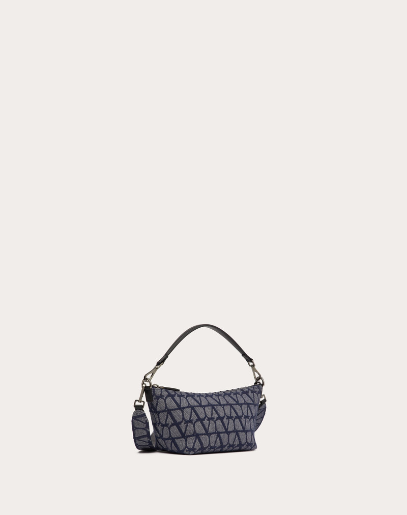 DENIM-EFFECT TOILE ICONOGRAPHE JACQUARD FABRIC CROSSBODY BAG 3