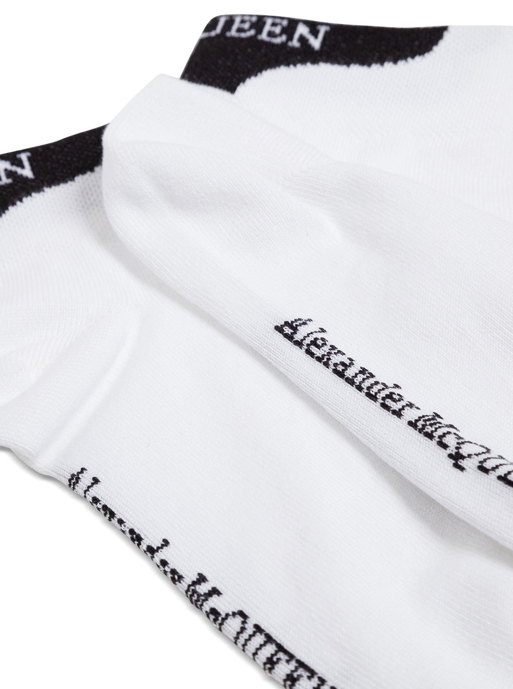 Alexander Mcqueen Women Alexander Mcqueen Woman's White Cotton Socks With Logo - 2