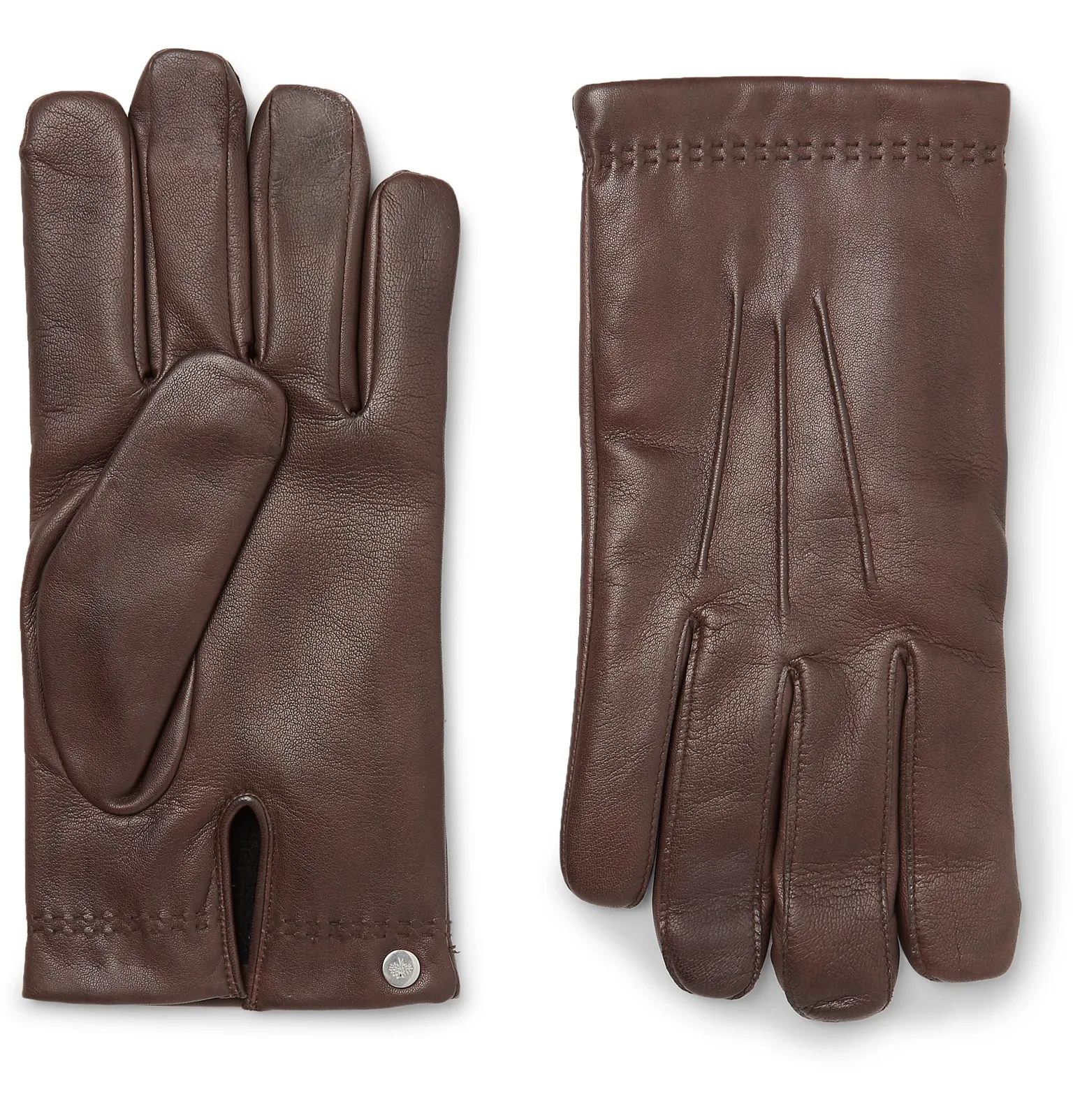 Cashmere-Lined Leather Gloves - 3