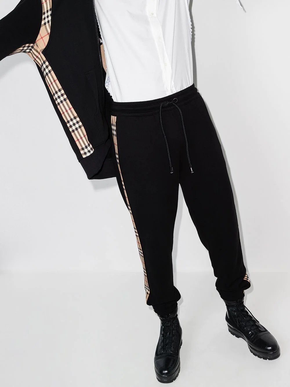 Vintage Check panelled track pants - 2