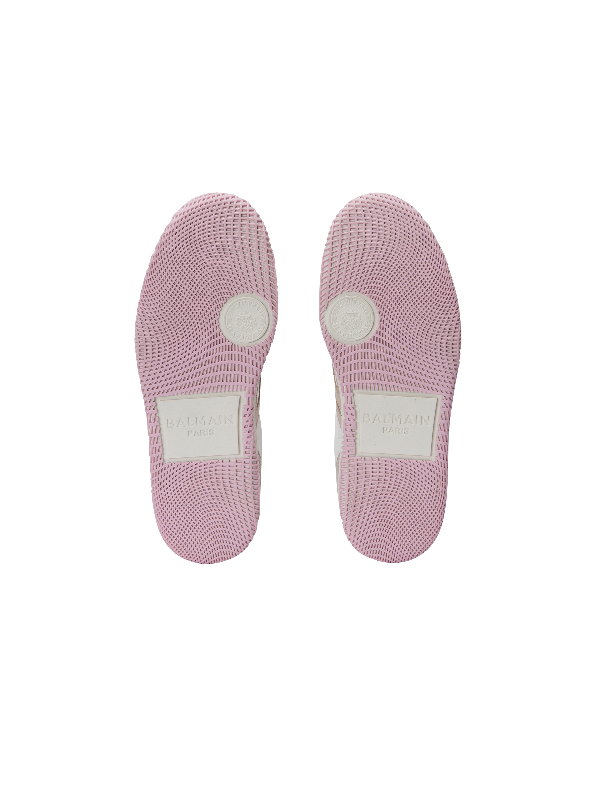 Balmain Swan trainers in calfskin and suede - 4