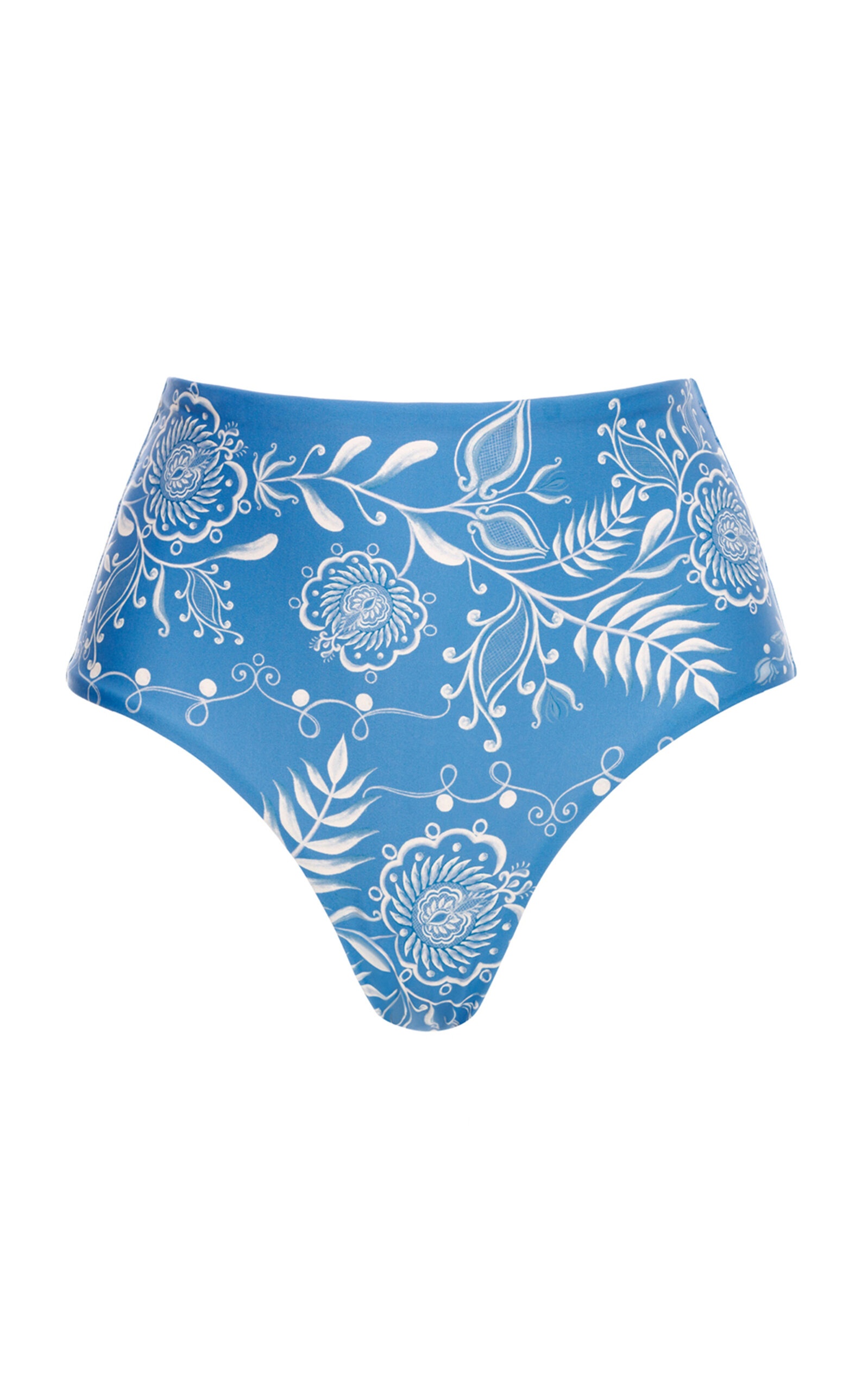 Magenta Floral Bikini Bottom blue - 1