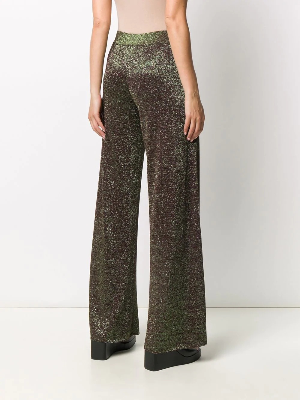 knitted flared trousers - 4