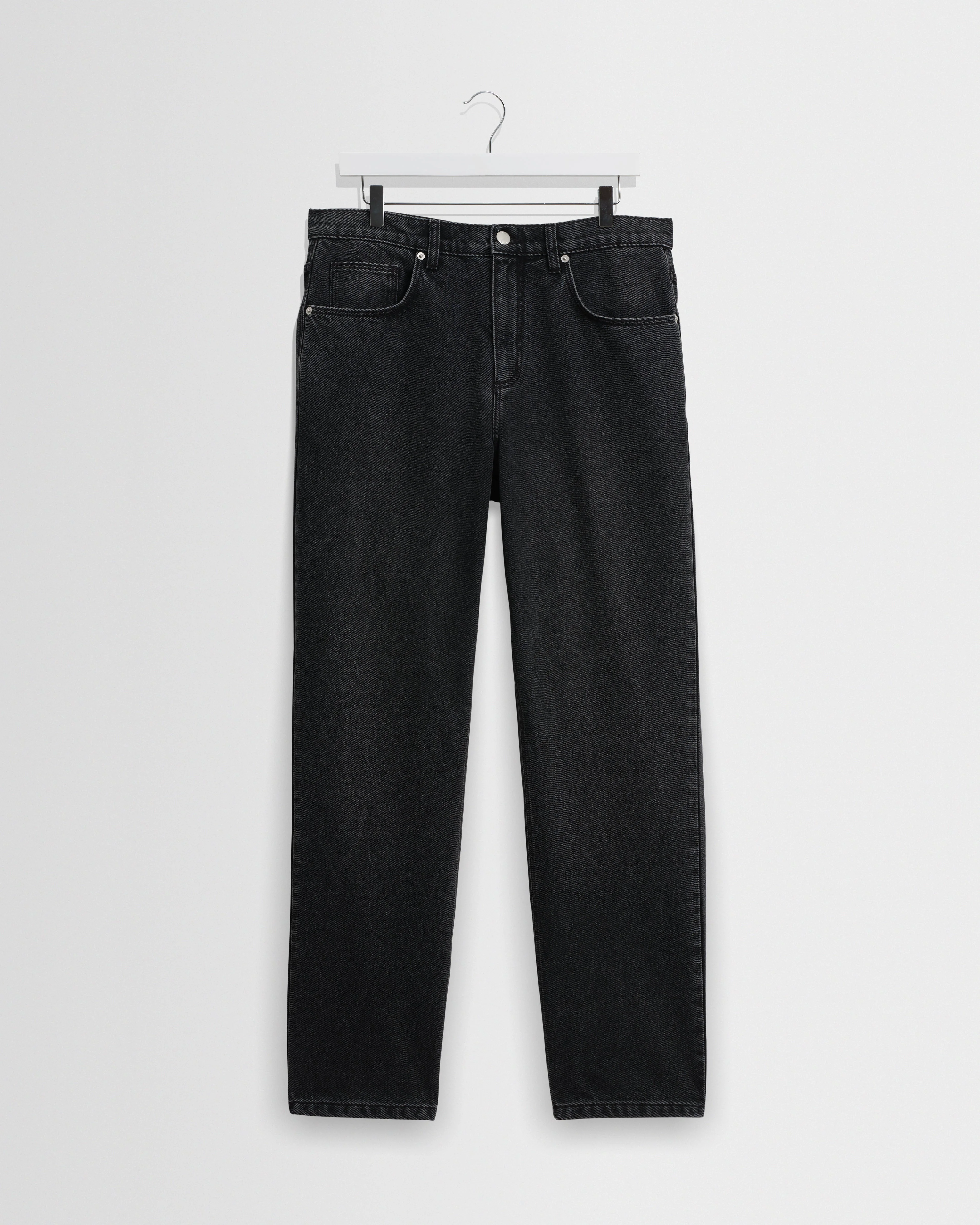 Russell - Washed Black Straight Fit Denim Jeans - 1