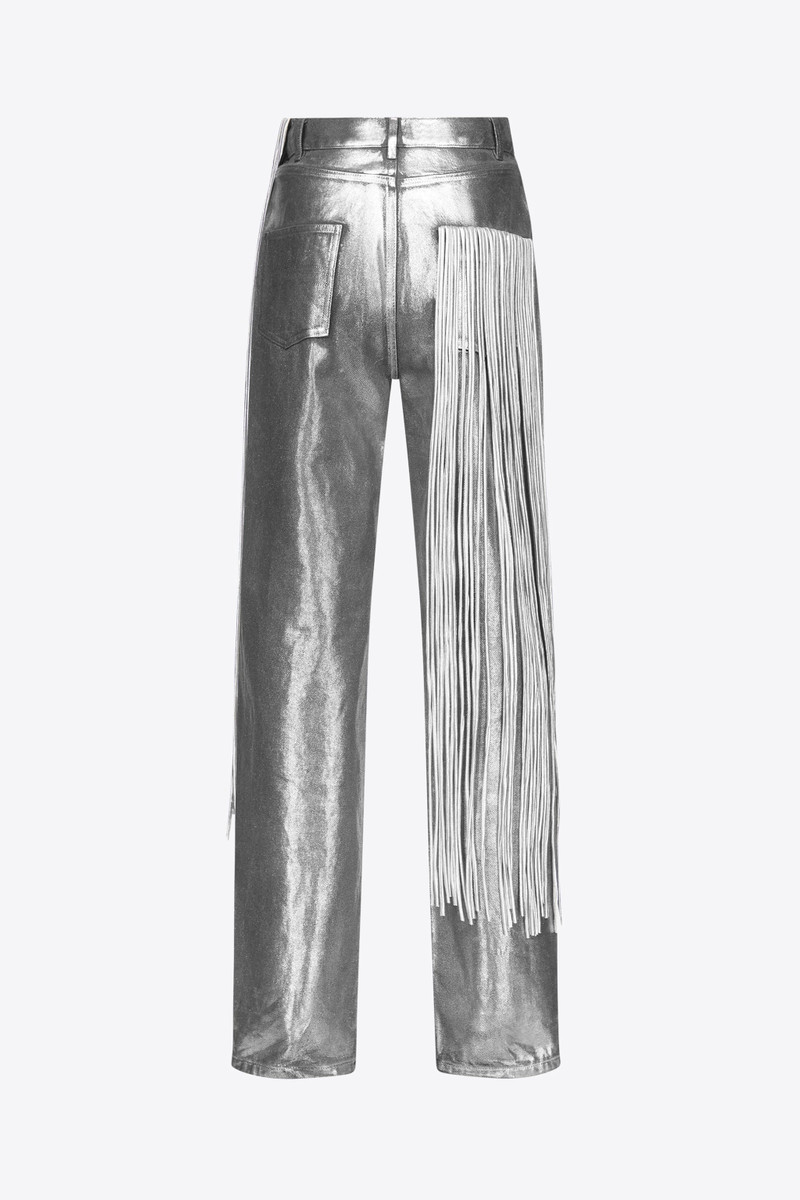 AREA METALLIC FRINGE STRAIGHT LEG JEAN outlook