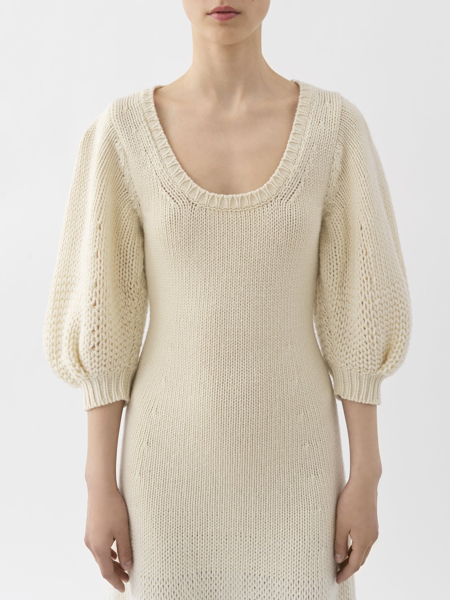 FLARED KNITTED DRESS - 6