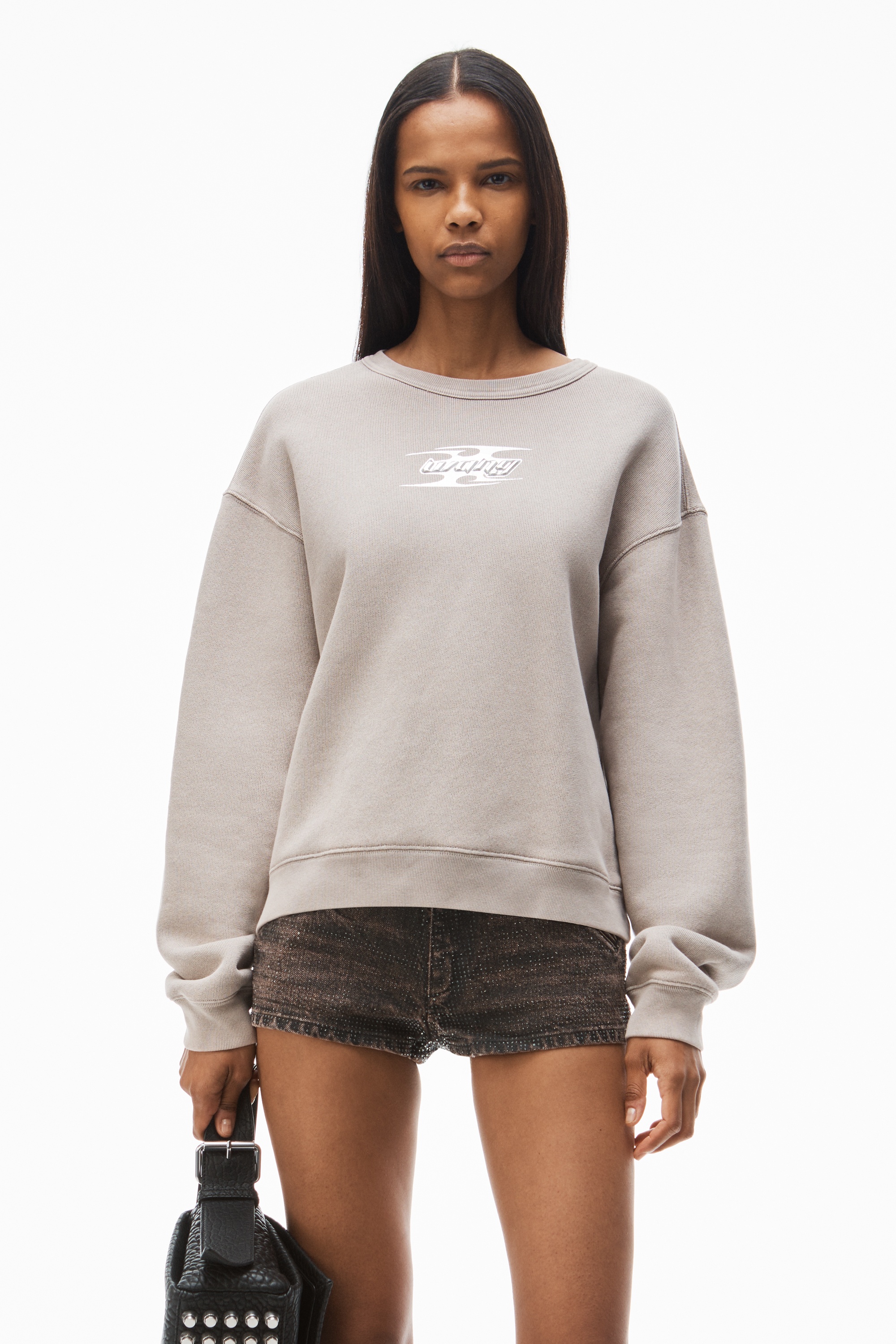 blade logo-embossed sweatshirt in cotton terry - 2