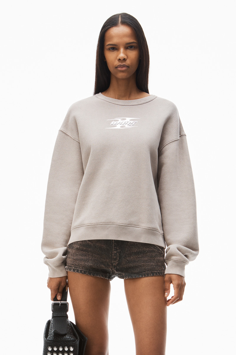 blade logo-embossed sweatshirt in cotton terry 2