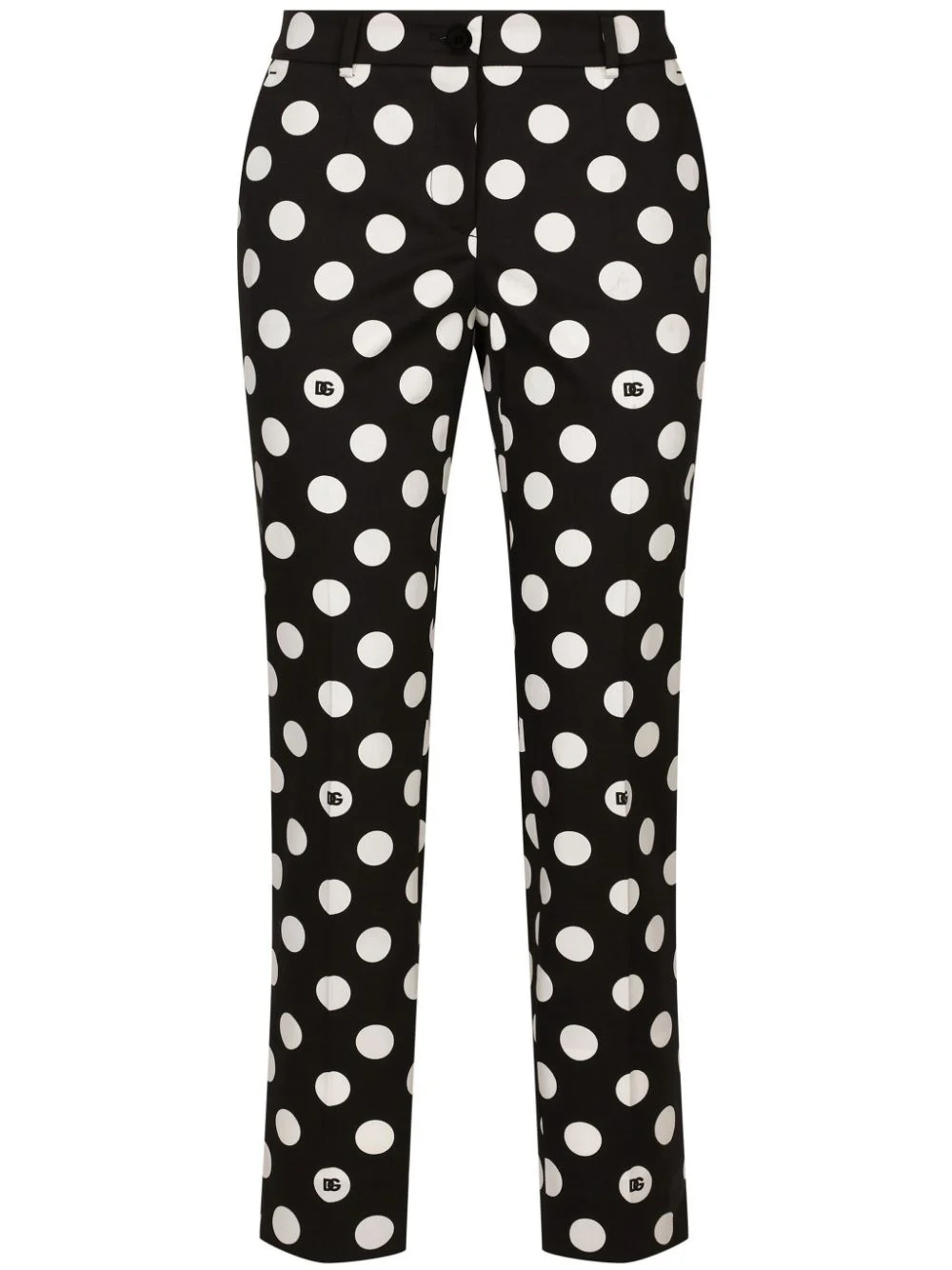 mid-rise straight-leg trousers - 1