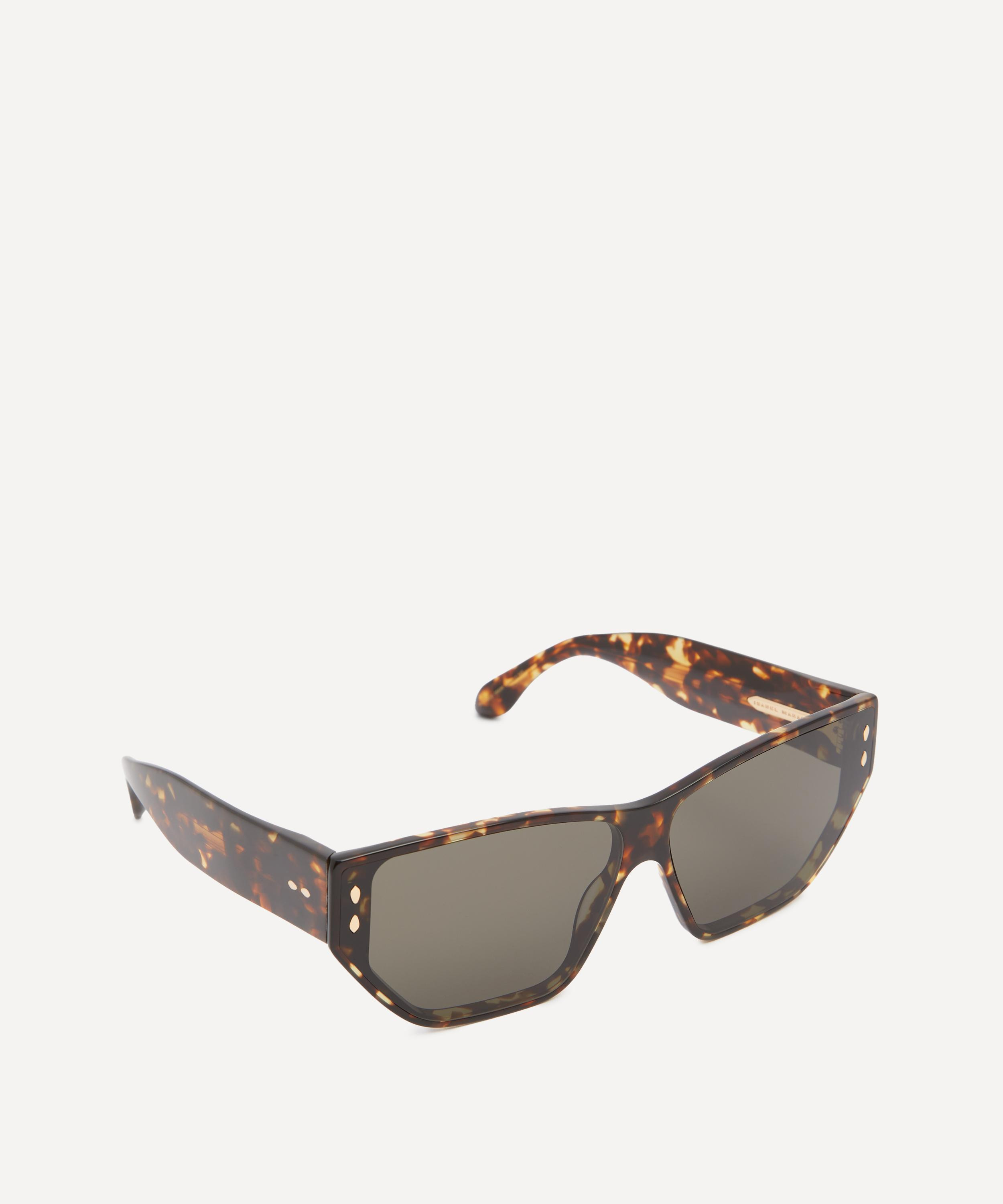 Acetate Rectangular Cat Eye Havana Sunglasses - 2
