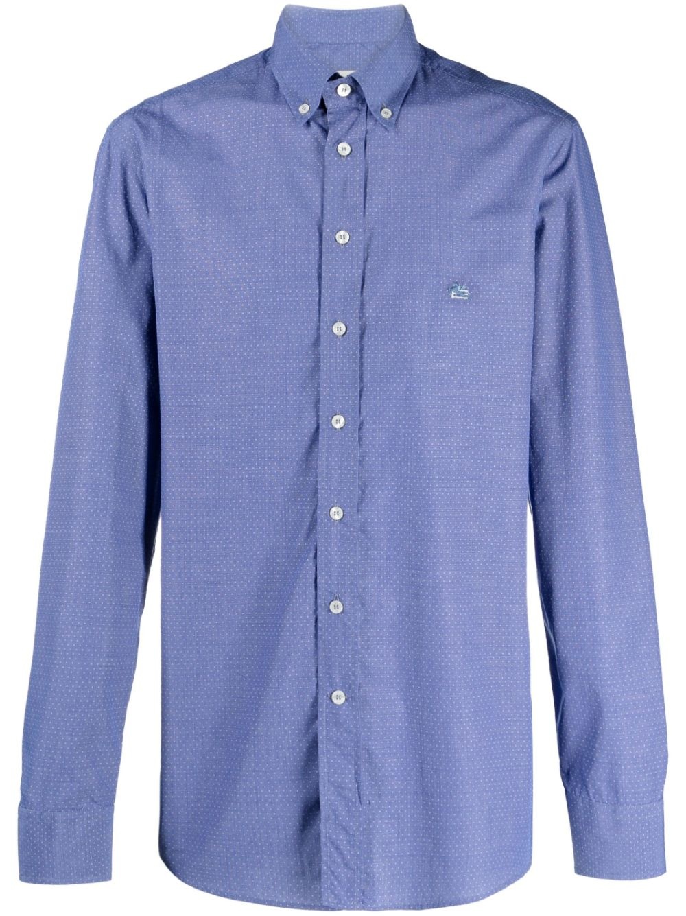 button-down embroidered-logo shirt - 1