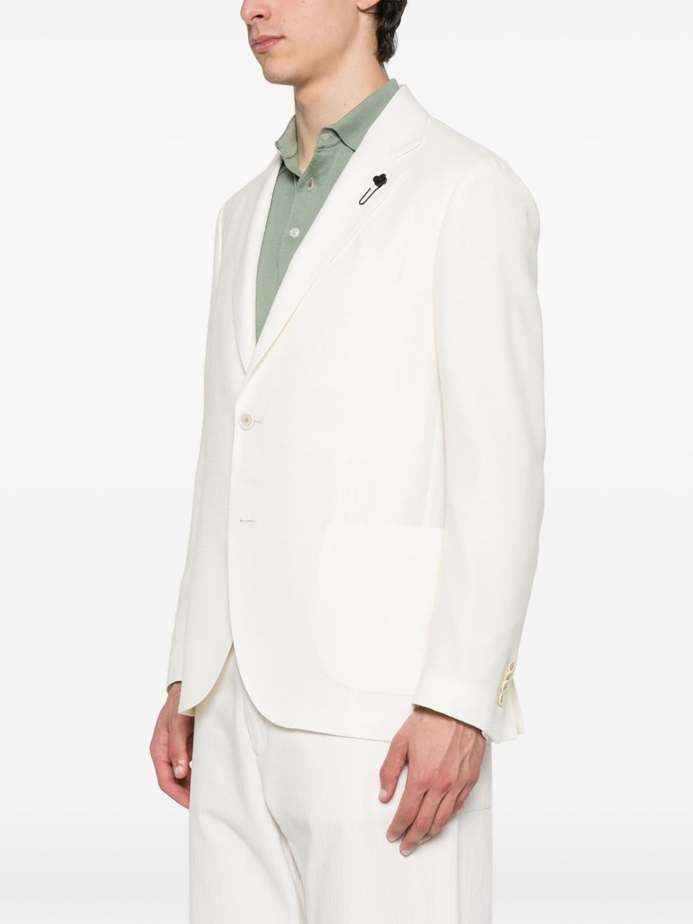 basketweave blazer - 3