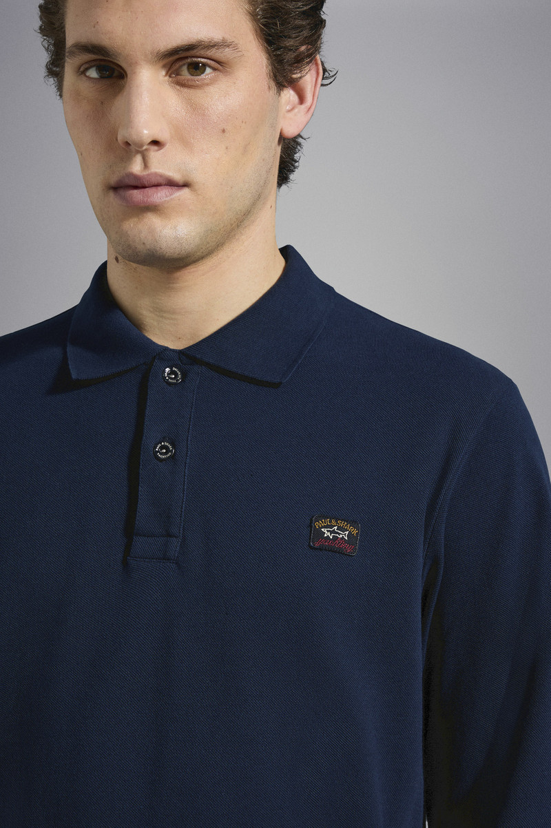 COTTON PIQUÉ POLO SHIRT WITH ICONIC BADGE 4