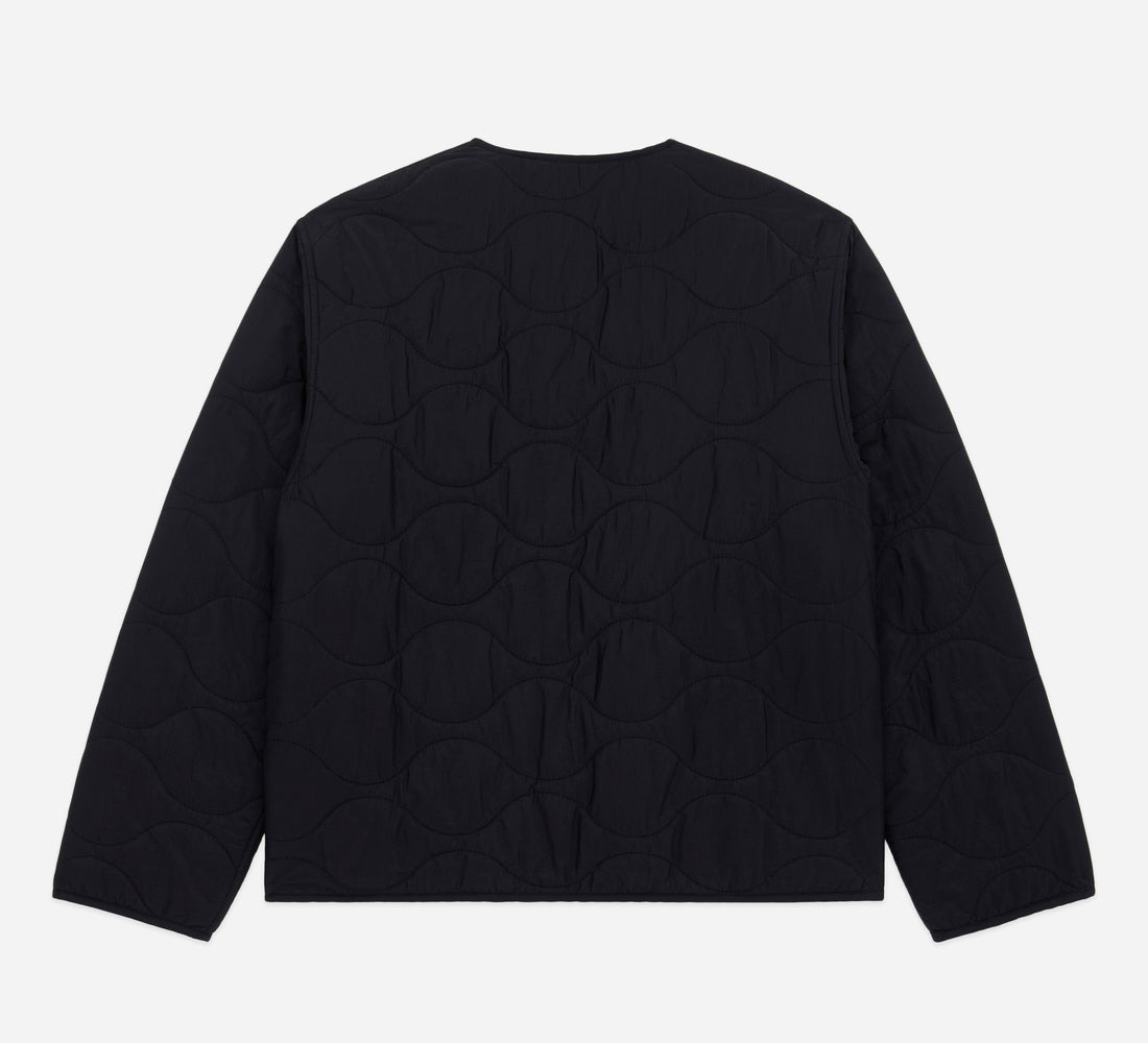 Zip Liner Jacket - Black Nylon/Sherpa - 2