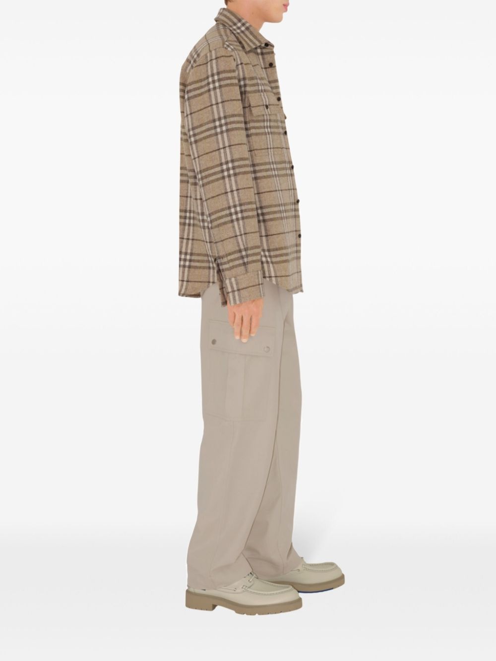 checked wool shirt - 3