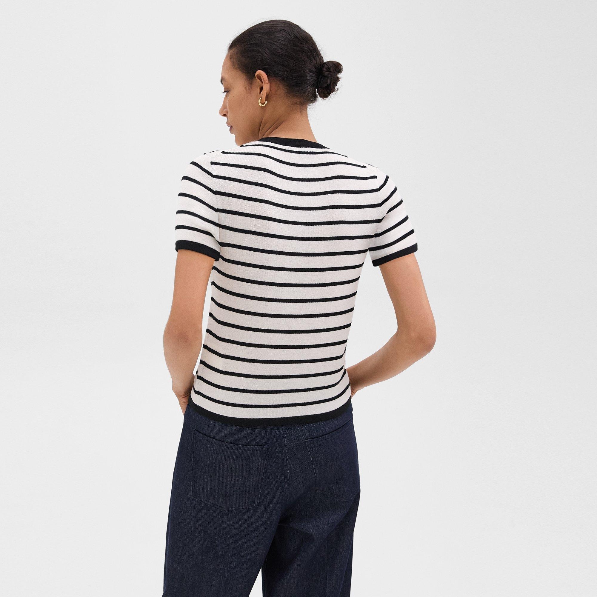 Slim Tee in Wool-Viscose - 4