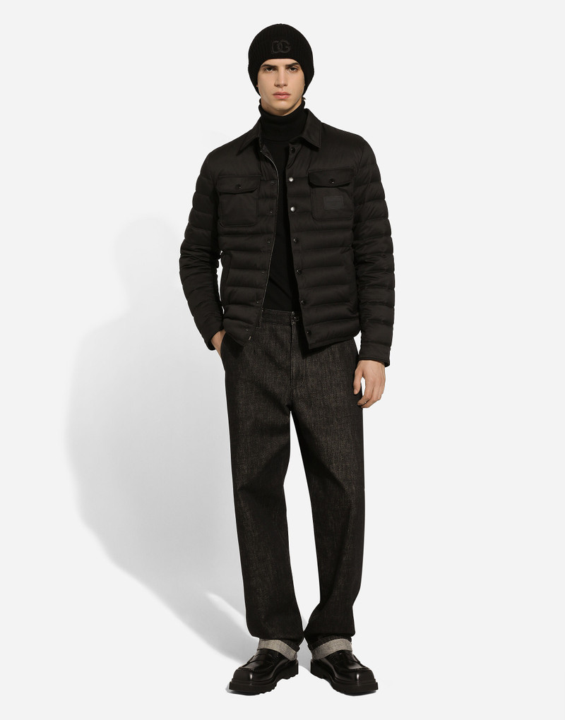 Dolce & Gabbana Padded satin jacket with shirt collar outlook