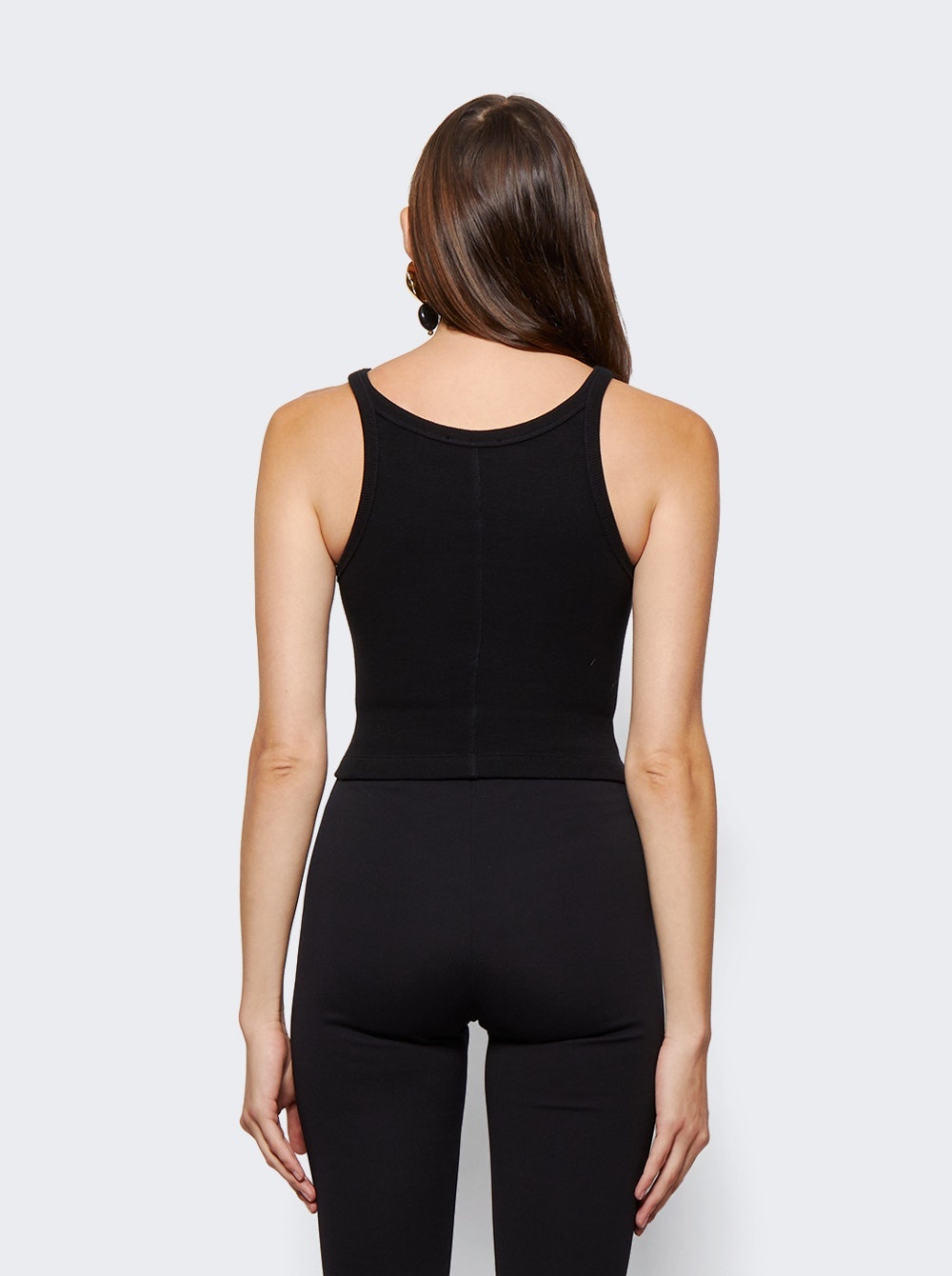 X Hailey Bieber Ribbed Tank Black - 5