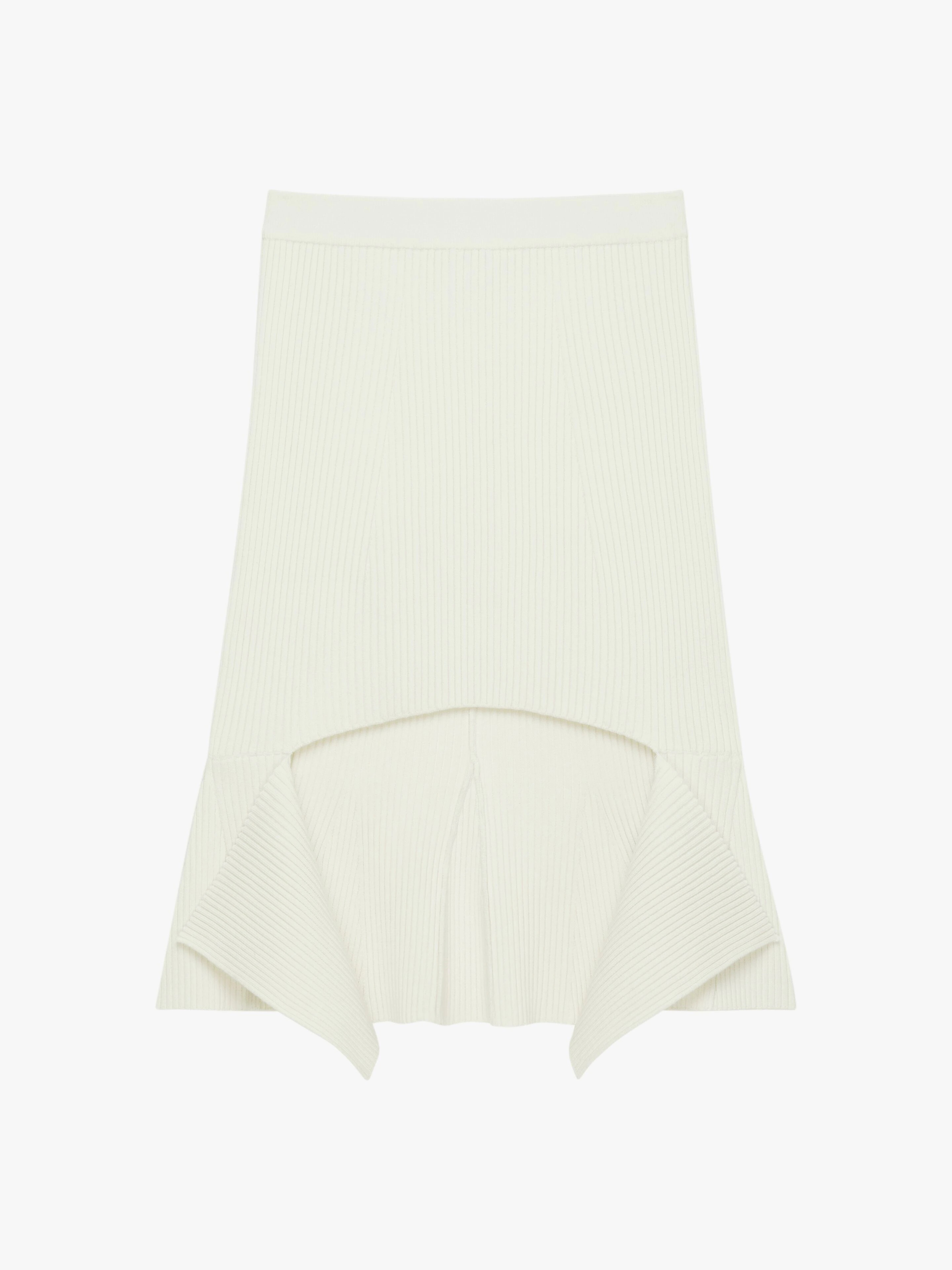 ASYMMETRICAL SKIRT IN WOOL AND SILK - 1