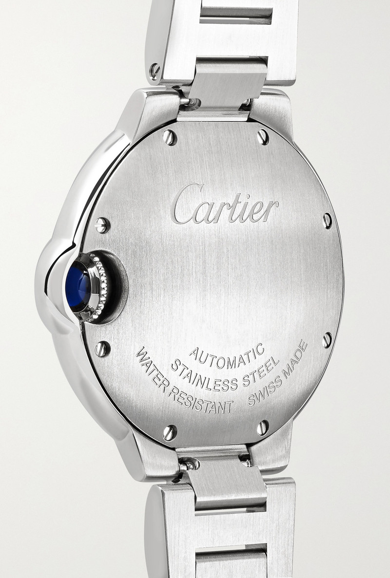 Ballon Bleu de Cartier Automatic 33mm stainless steel and diamond watch 4
