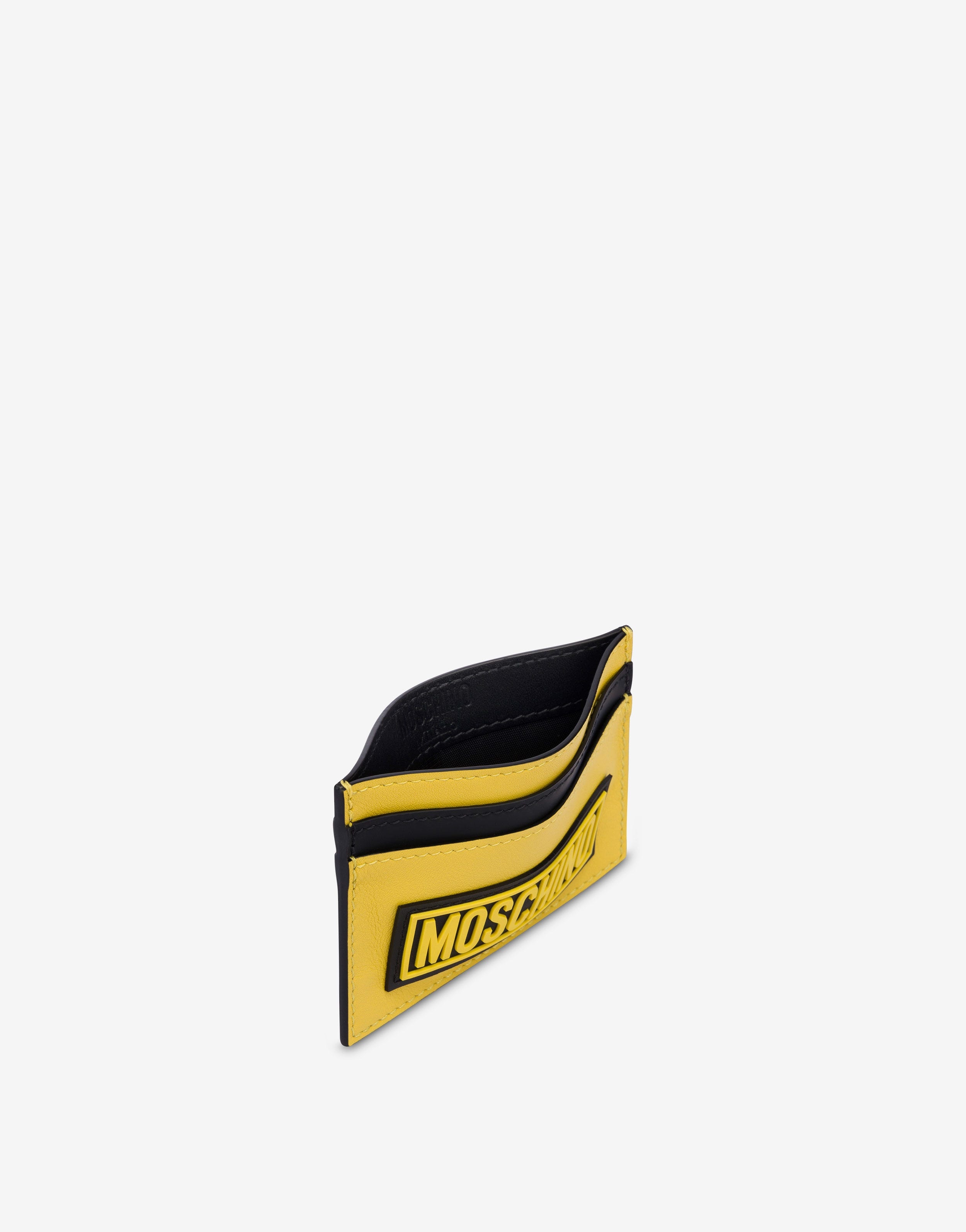 RUBBER LOGO CALFSKIN CARD HOLDER - 3