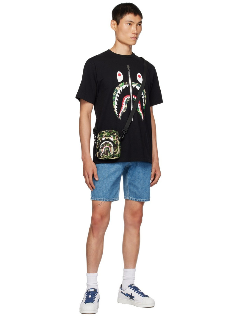 A BATHING APE® Black ABC Camo Shark T-Shirt outlook