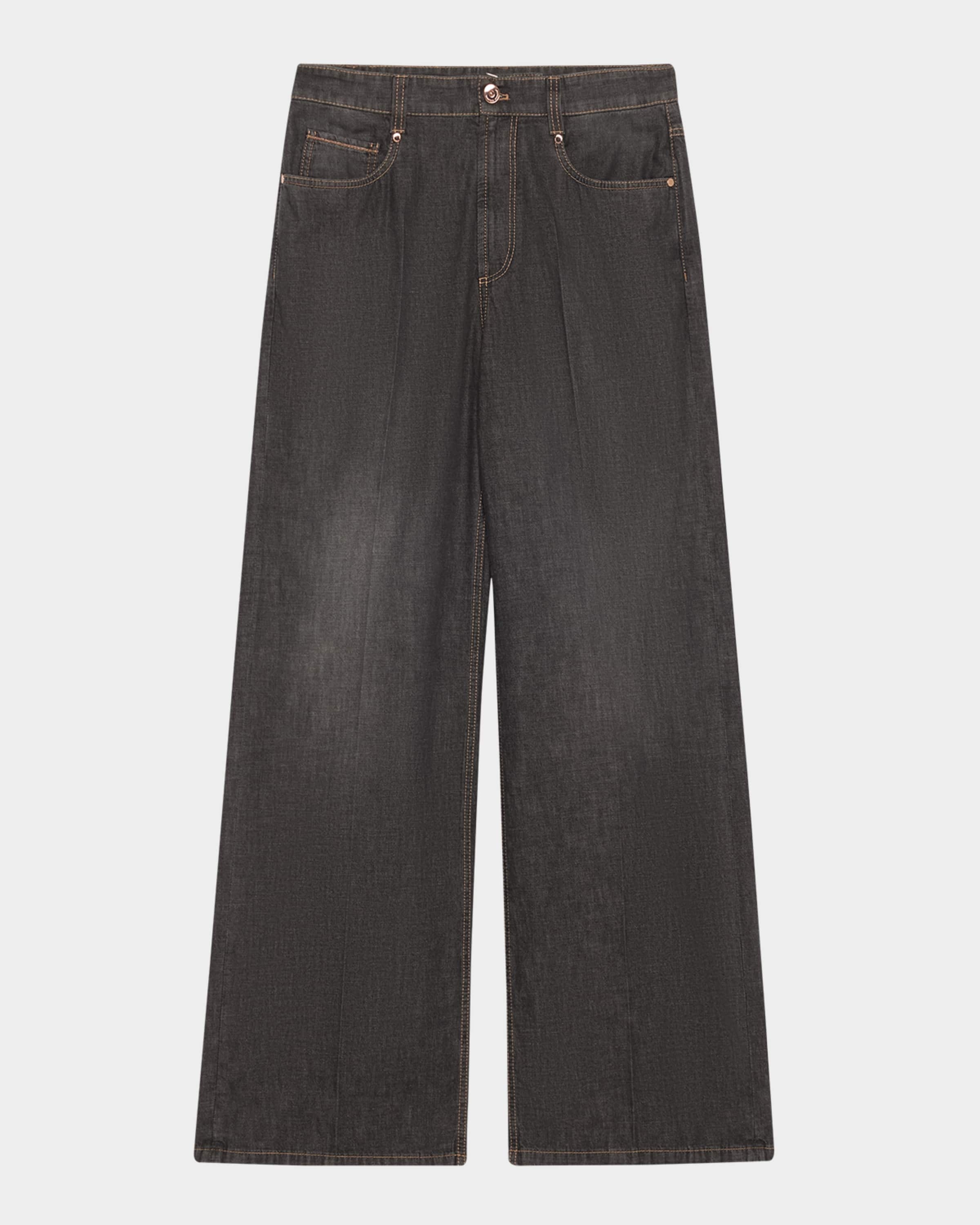 High-Rise Monili Wide-Leg Jeans - 1