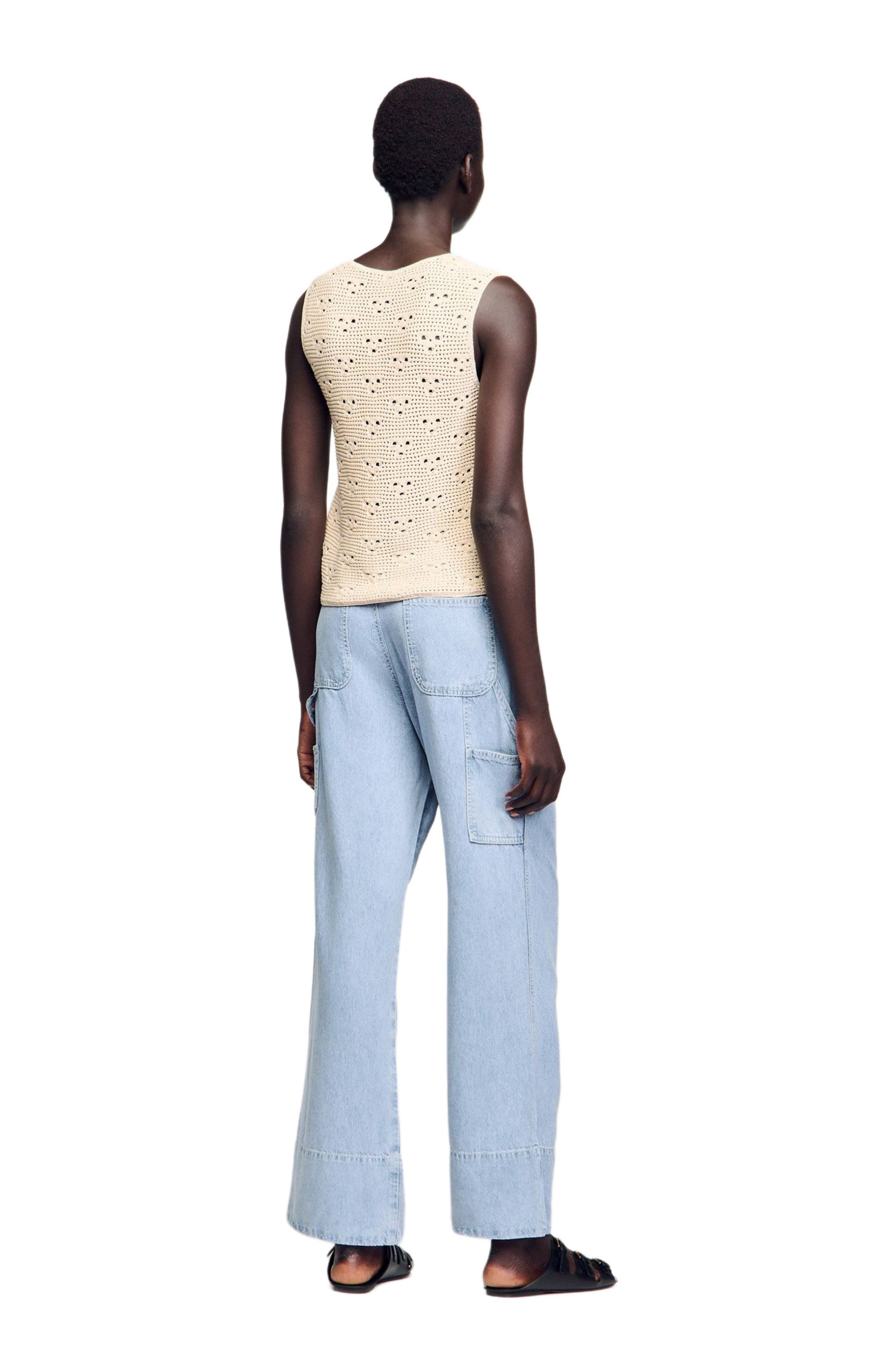SANDRO Crochet cardigan in Ecru at Nordstrom - 2