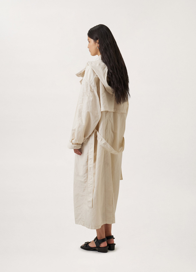 HOODED DOUBLE BREASTED PARKA
POLYAMIDE LINEN COTTON 8
